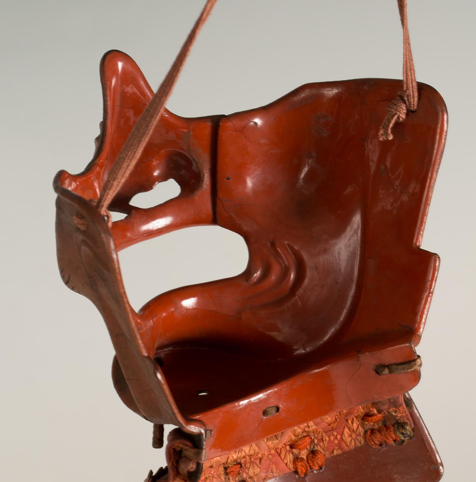 Samurai Mask with a Fierce Expression Ressei Menpo In Good Condition For Sale In Milano, IT