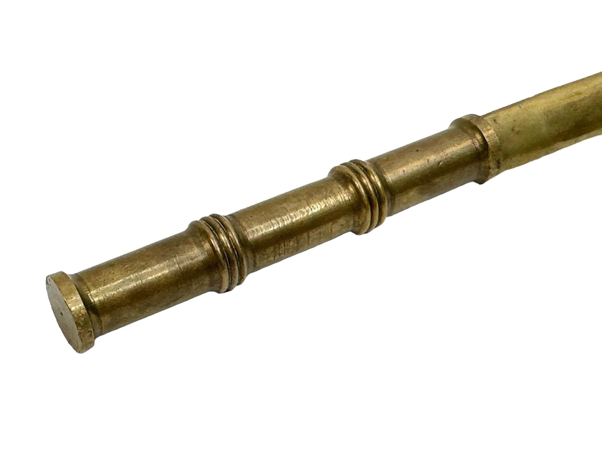 Samurai Sword Faux Bamboo Vienna Bronze Letter Opener, Antique Austria 1960s In Good Condition In Nuernberg, DE