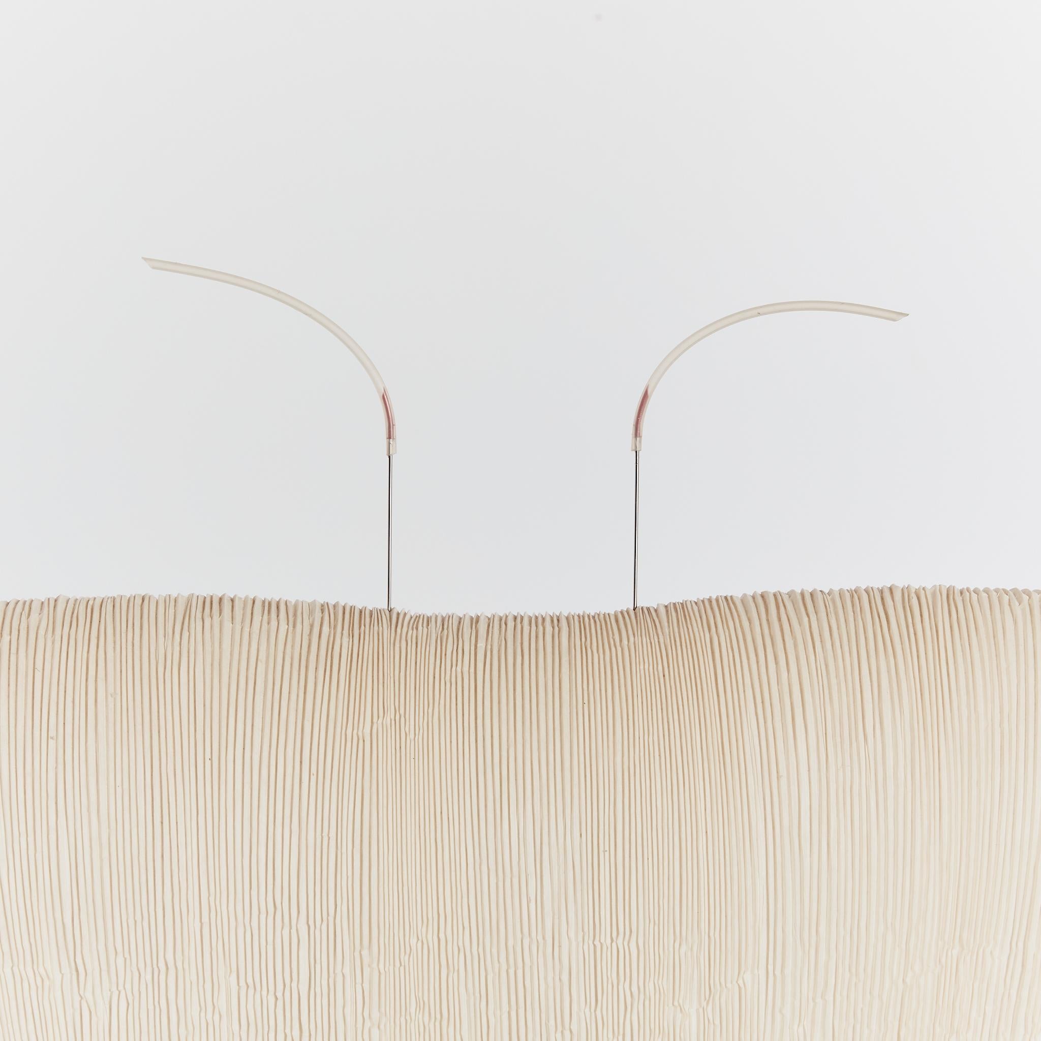 Samurai table lamp by Ingo Maurer and Dagmar Mombach rice paper and wire For Sale 4