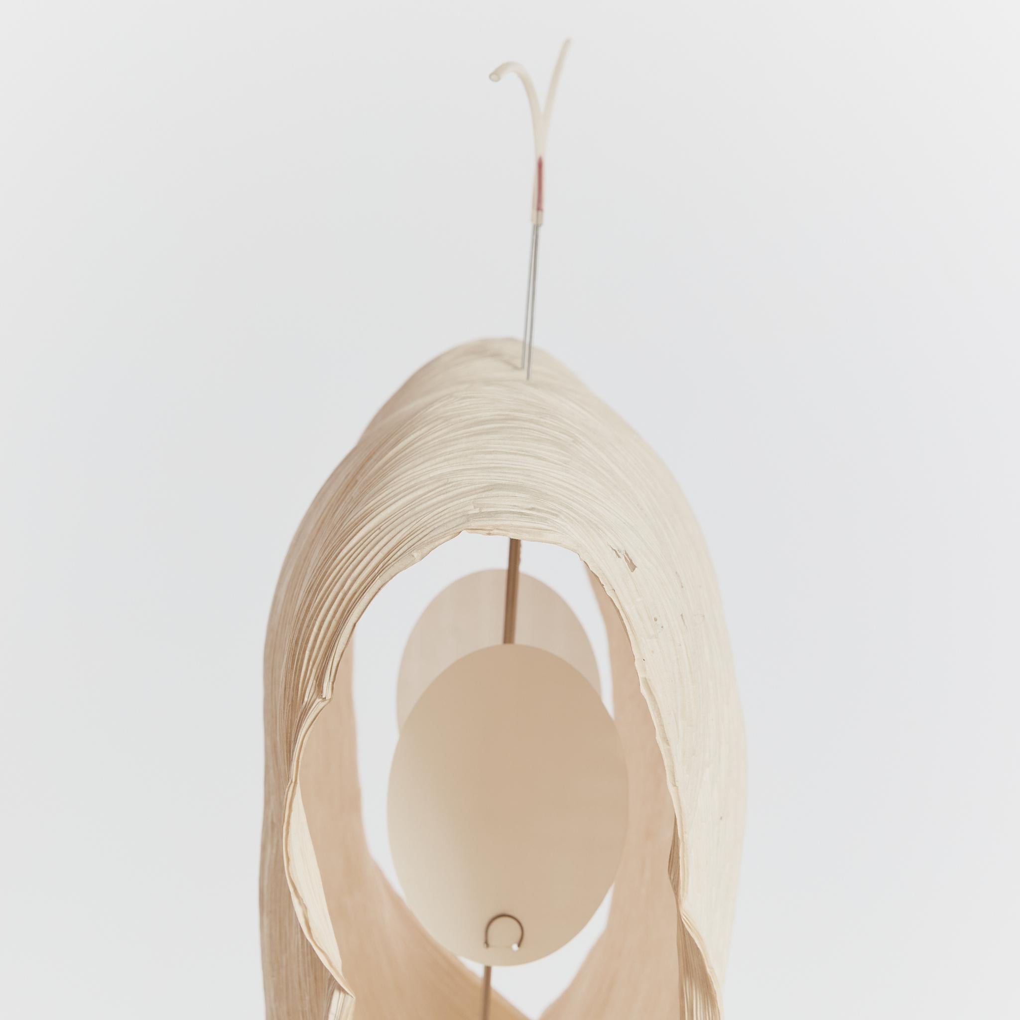 Samurai table lamp by Ingo Maurer and Dagmar Mombach rice paper and wire For Sale 6