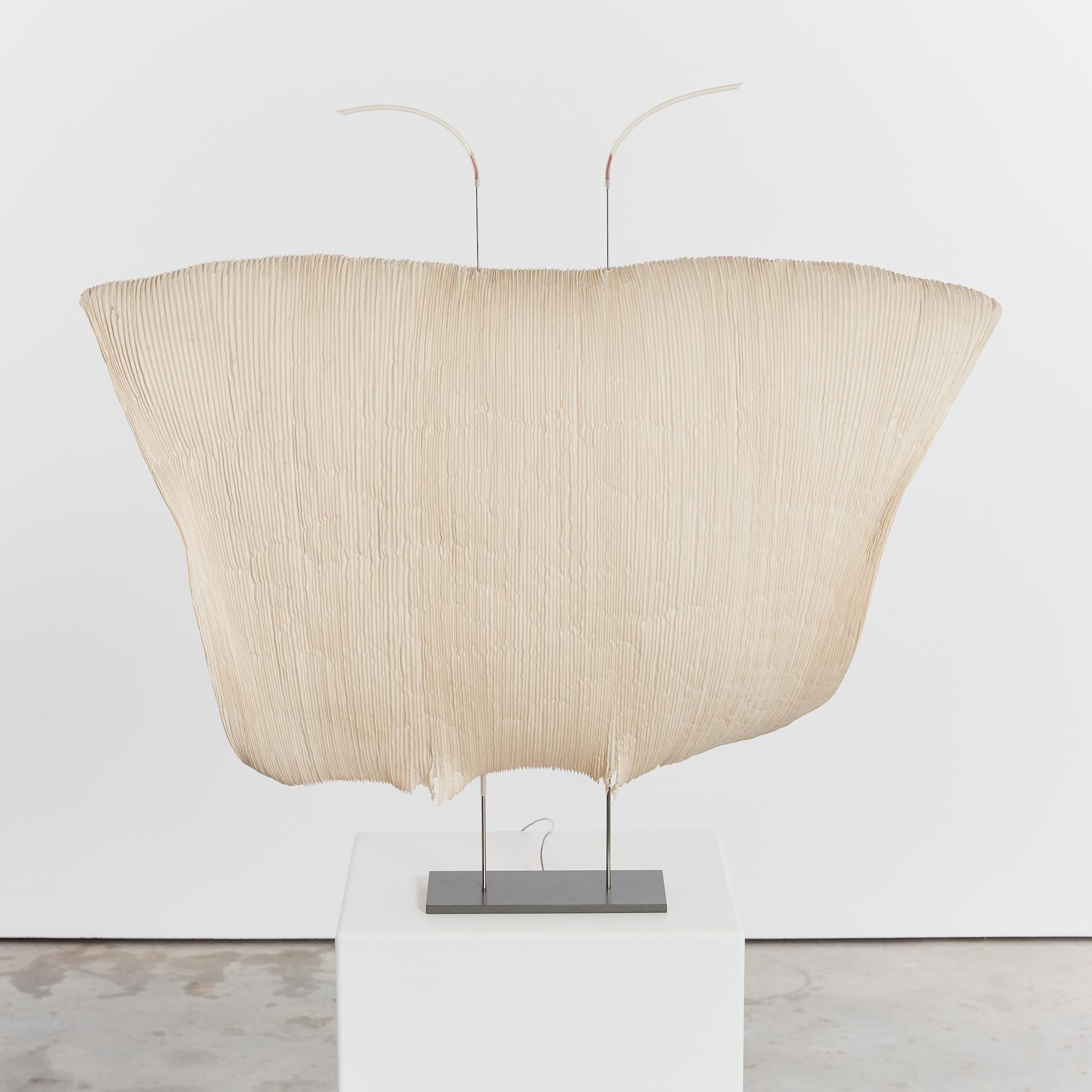 Samurai table lamp by Ingo Maurer and Dagmar Mombach rice paper and wire For Sale 12