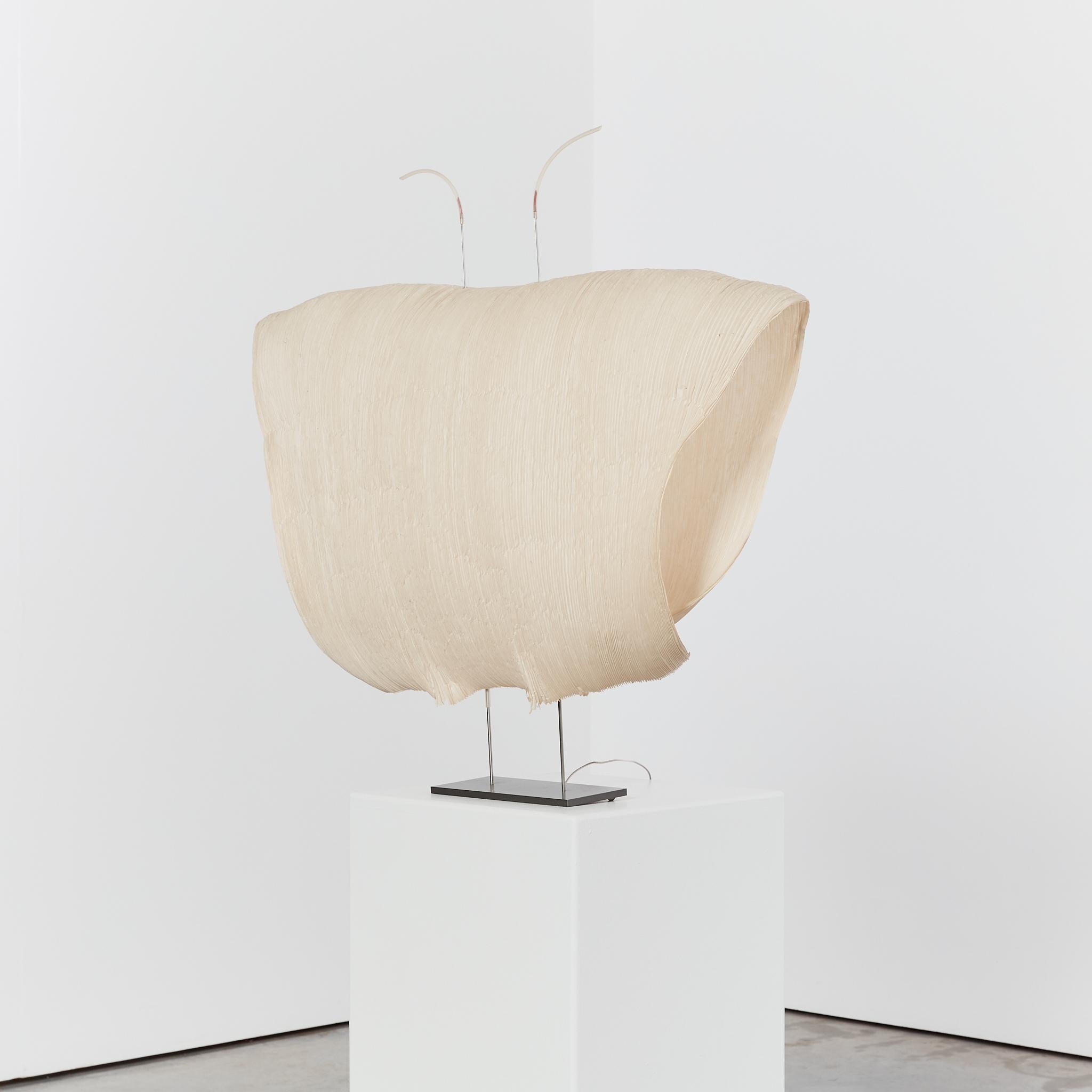 Samurai table lamp by Ingo Maurer and Dagmar Mombach rice paper and wire For Sale 14