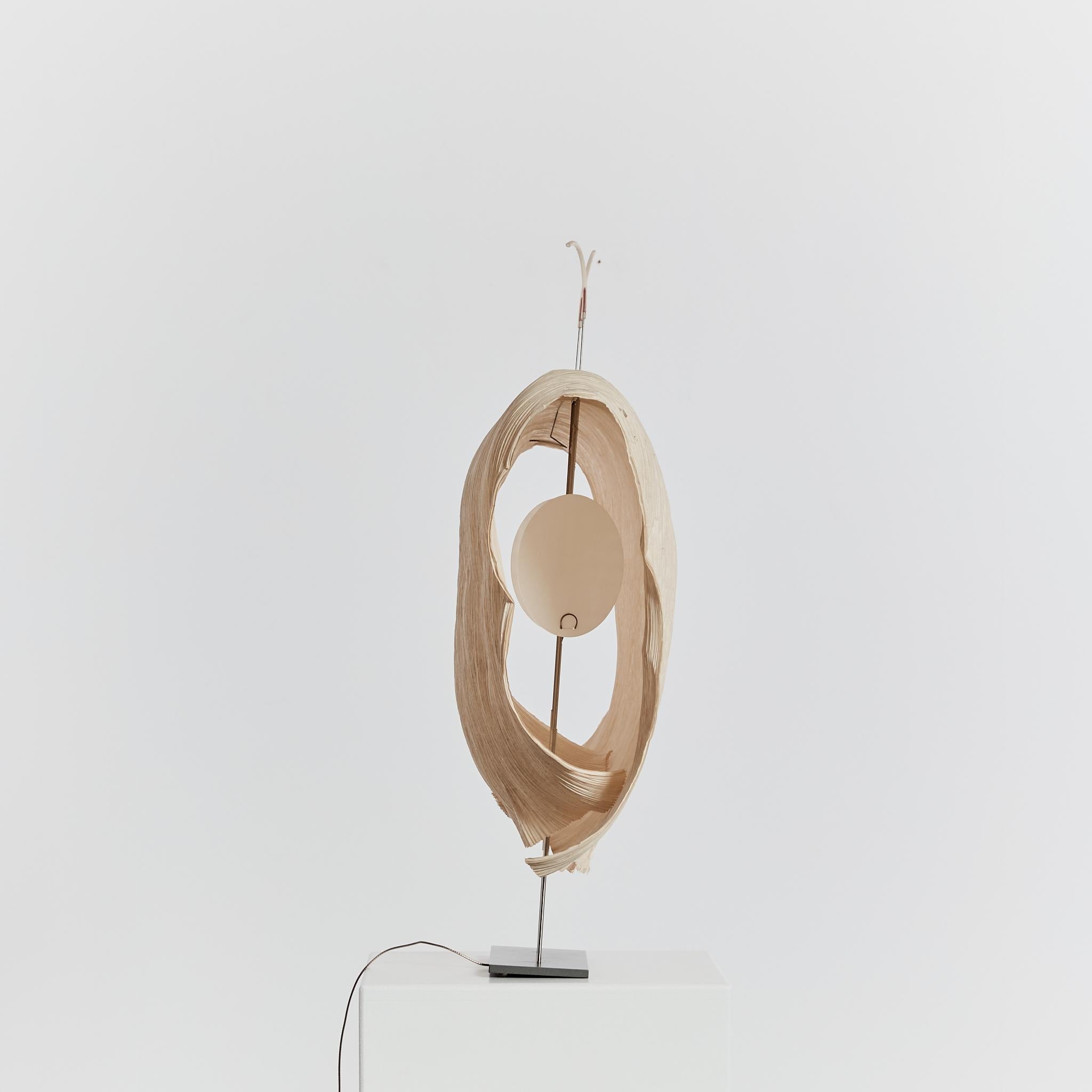 20th Century Samurai table lamp by Ingo Maurer and Dagmar Mombach rice paper and wire For Sale