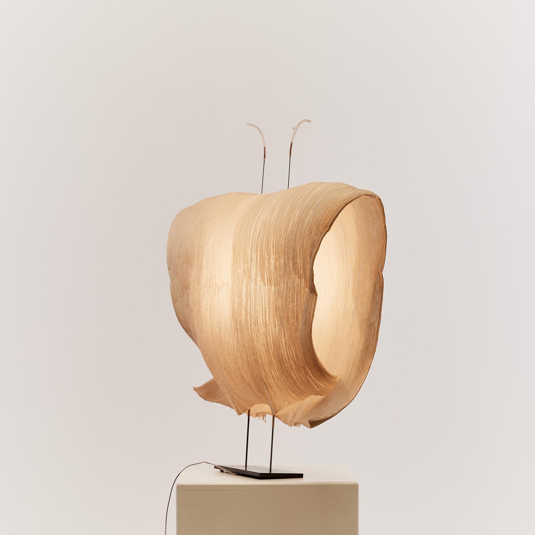 Samurai table lamp by Ingo Maurer and Dagmar Mombach rice paper and wire For Sale 1