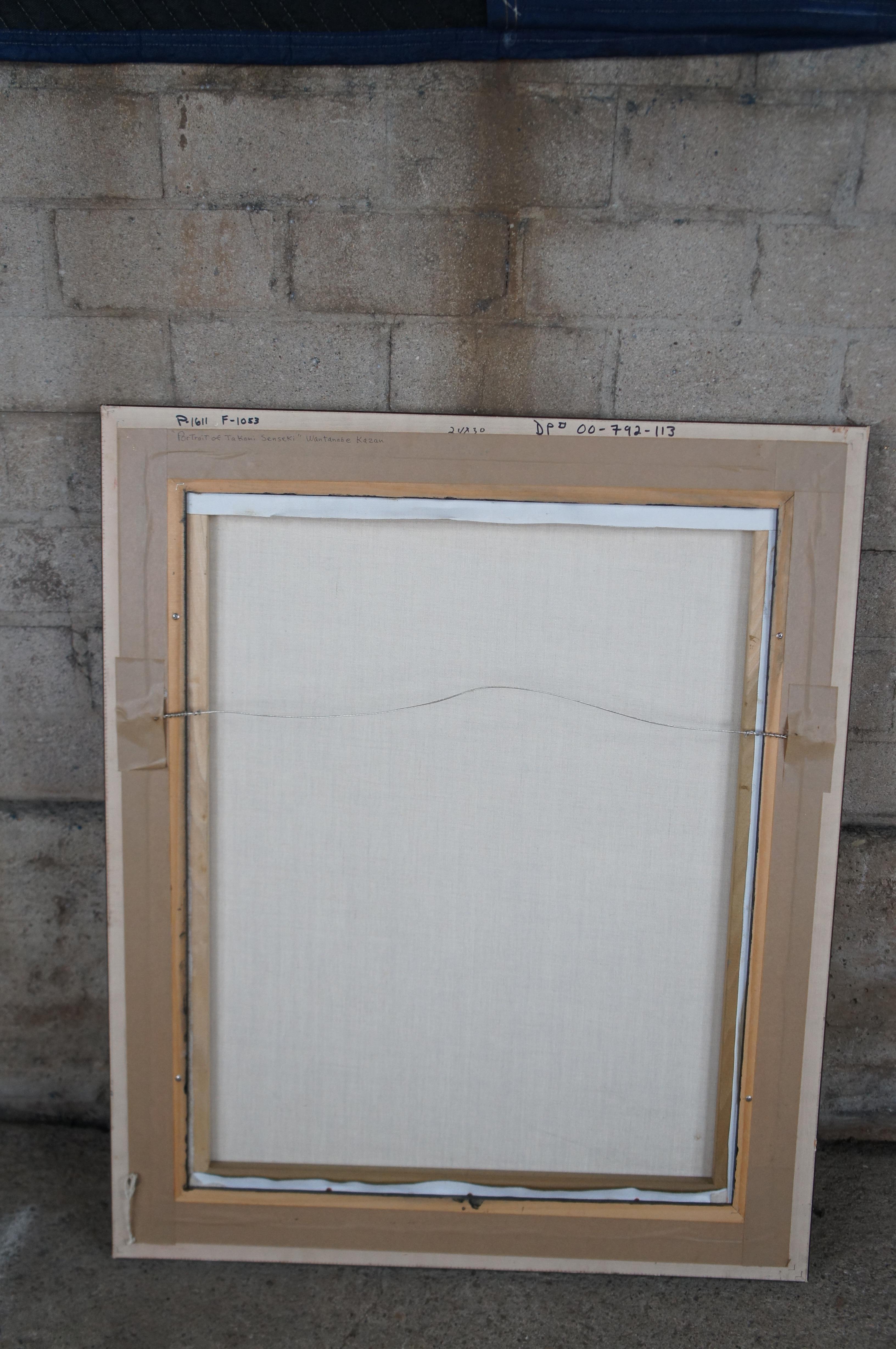 Portrait du Samurai Takami Senseki d'après une peinture à l'huile néerlandaise de Watanabe Kazan encadrée en vente 4