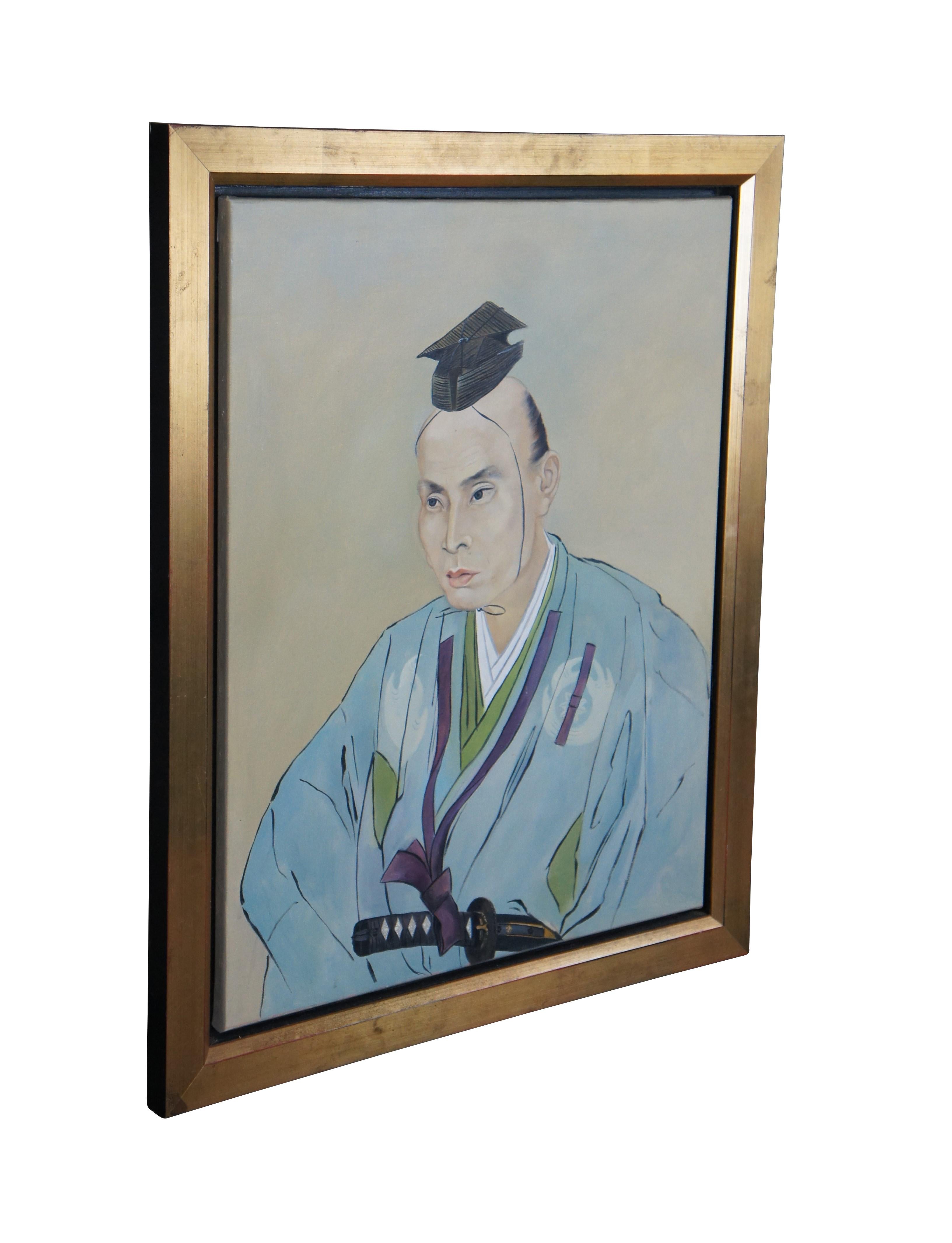 Reproduction du portrait de Takami Senseki (1785-1858), un samouraï de haut rang du domaine de Koga, province de Shimosa, qui était en poste dans la capitale d'Edo (aujourd'hui Tokyo). Elle a été peinte par Watanabe Kazan (1793-1841), un serviteur