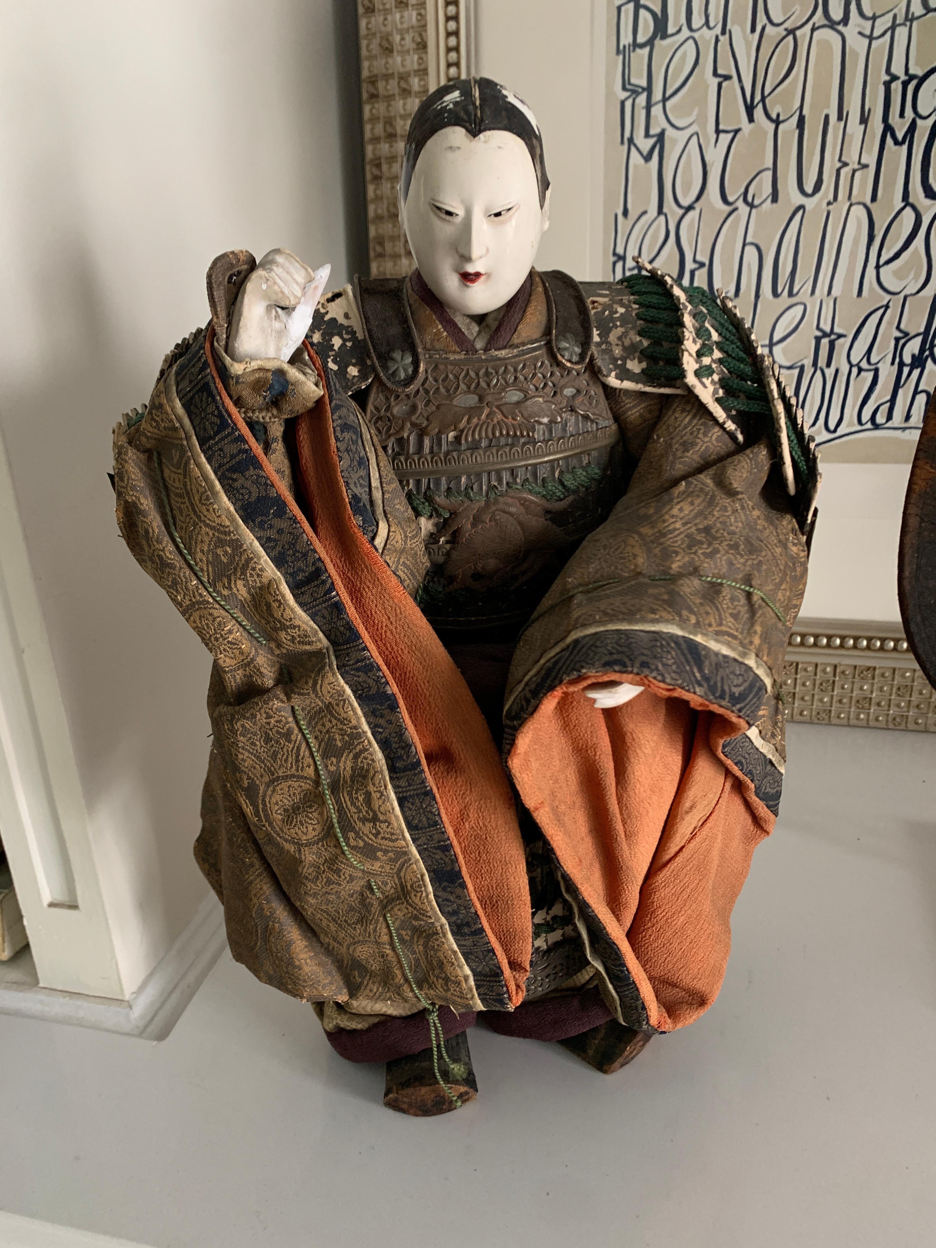 Samurai Warrior  Paper Mache Lacquer Japanese Figure 5