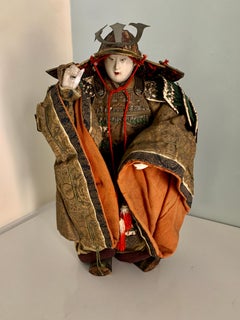 Samurai Warrior  Paper Mache Lacquer Japanese Figure