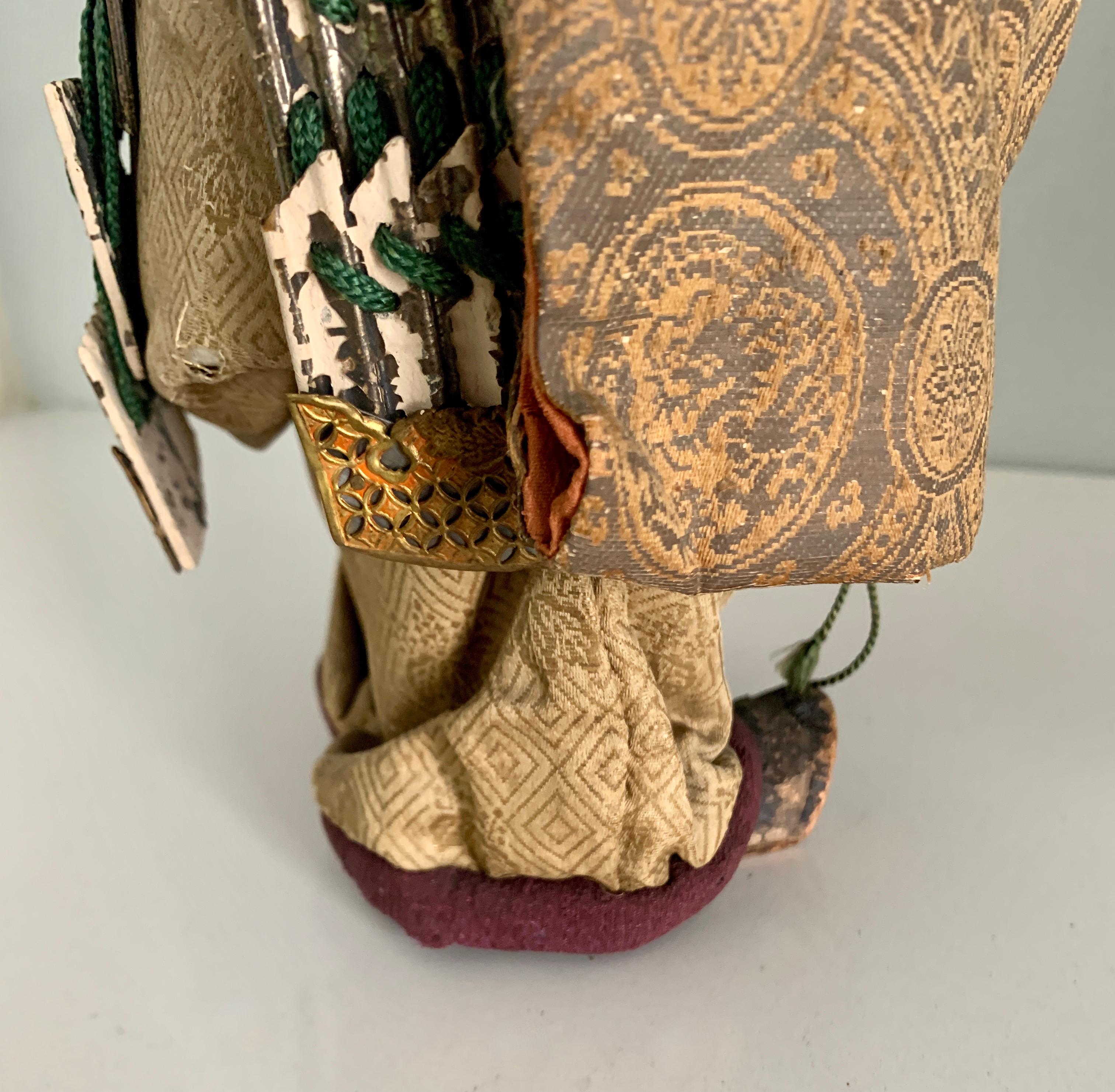 Samurai Warrior  Paper Mache Lacquer Japanese Figure In Good Condition In Los Angeles, CA