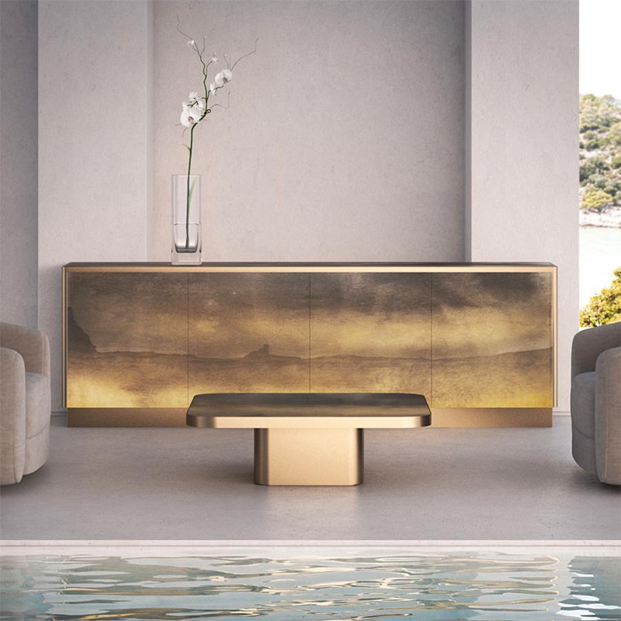 Brass San Angelo Sideboard For Sale