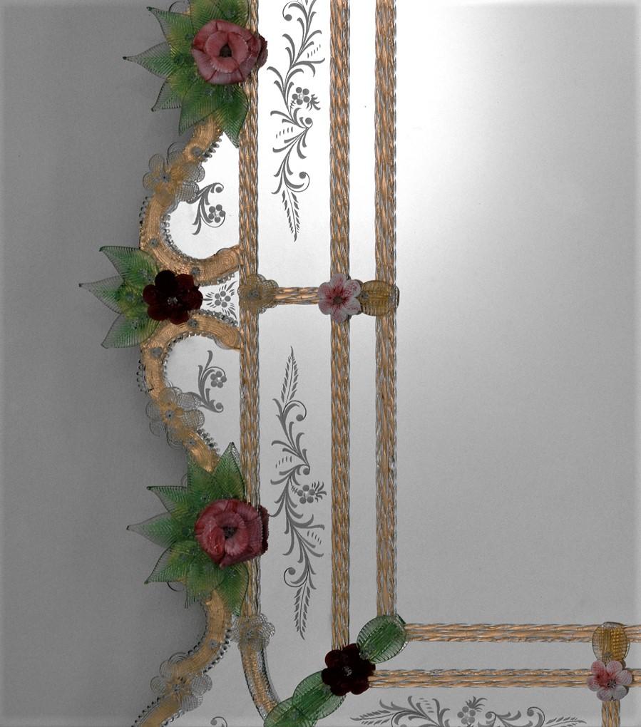 Specchio Veneziano „San Barnaba“ in Vetro di Murano von Fratelli Tosi Murano (Sonstiges) im Angebot