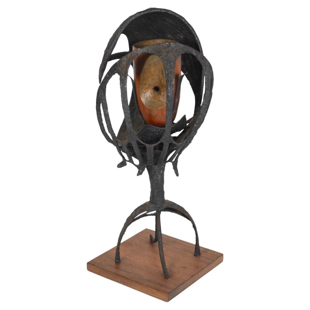 Modernist Welded Steel Sculpture by Charles Luedtke For Sale at 1stDibs