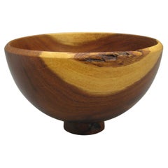 Vintage San Diego California Design Hand Turned Mesquite Wood Art Bowl by Sally Ault