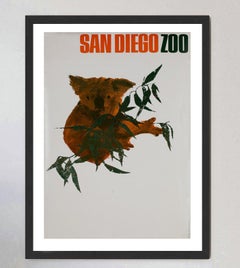 San Diego Zoo - Koala Bear Original Poster, 1960