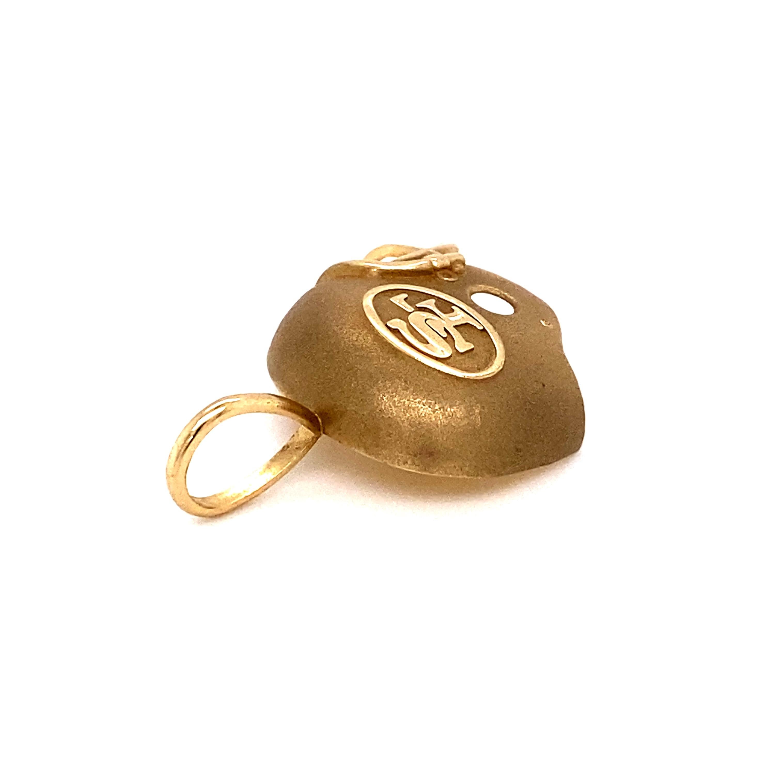 49ers gold helmet pendant