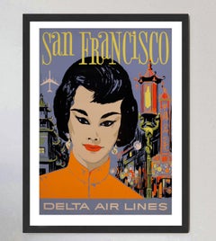 San Francisco – Originalplakat von Delta Air Lines, gestaltet von John Hardy, 1960
