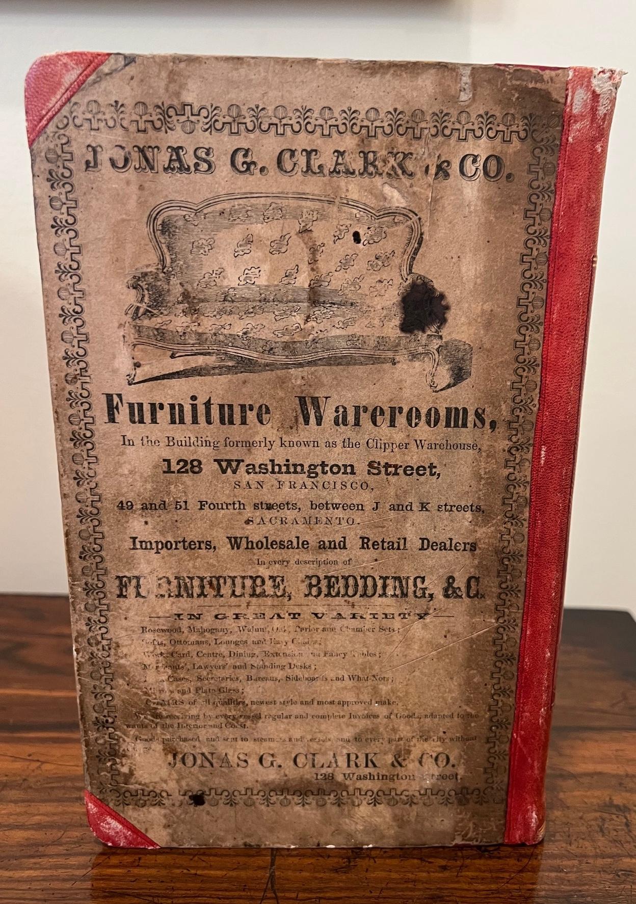 Américain Directory de San Francisco 1856 en vente