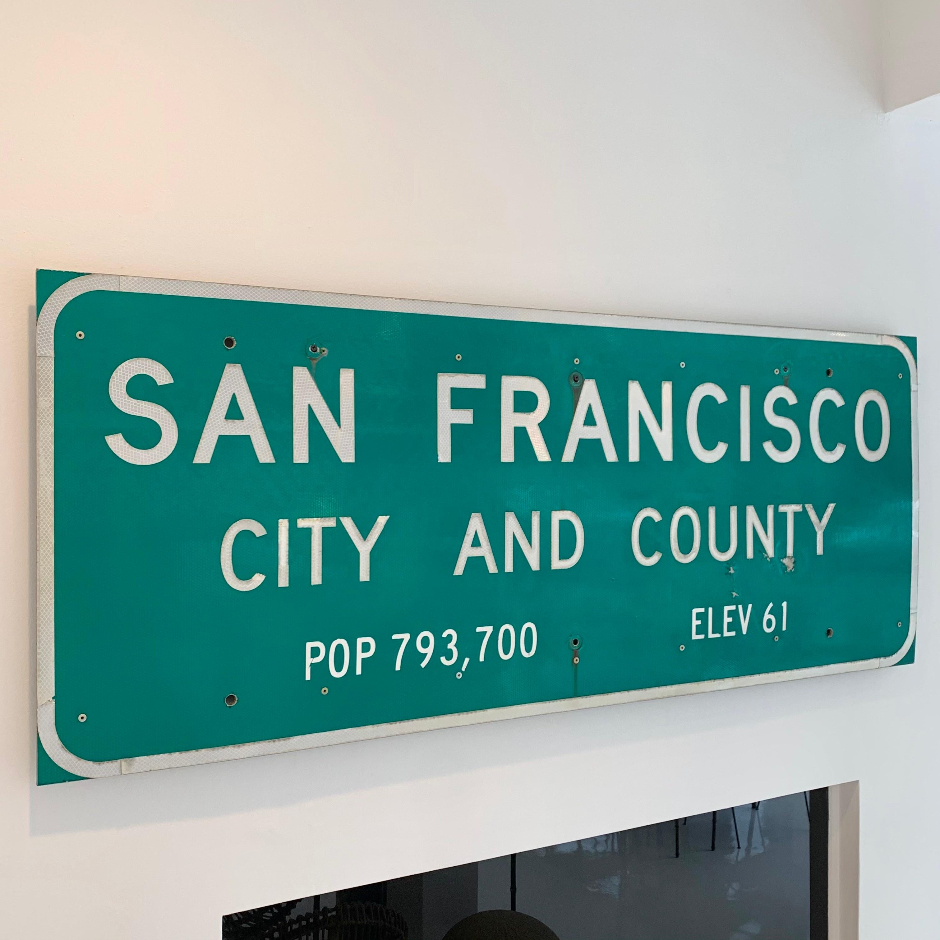 Altmodisches Schild von San Francisco mit der Aufschrift 