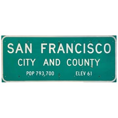 Retro San Francisco Freeway City Limit Sign