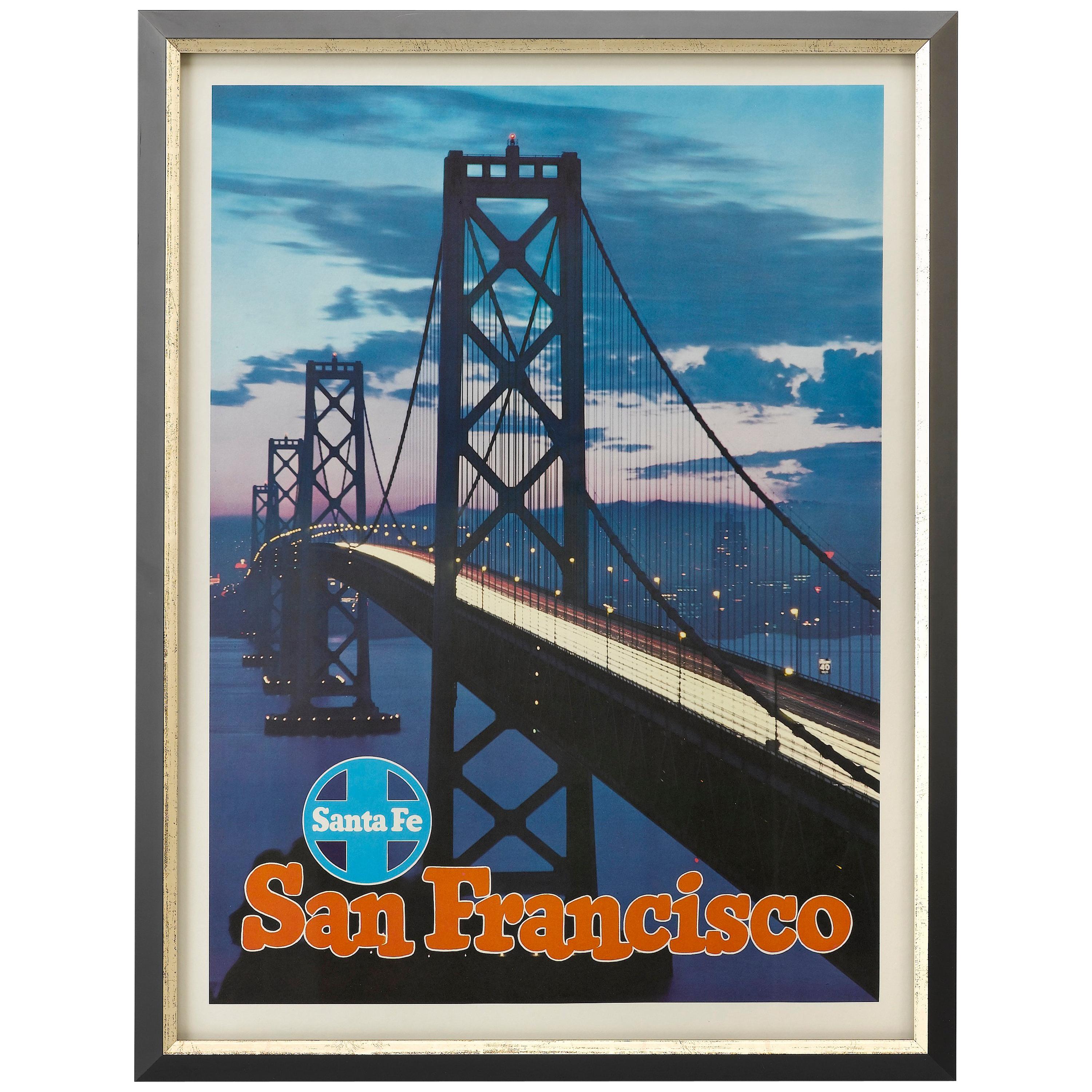 "San Francisco" Santa Fe Railroad Vintage Travel Poster