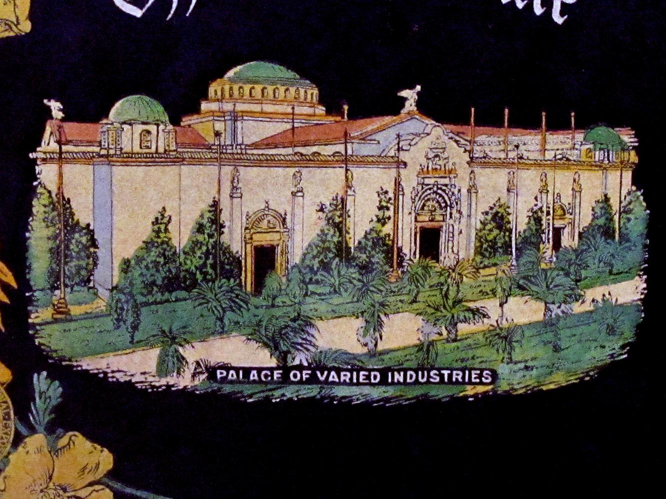San Francisco Panama-Pacific Exposition of 1915 Souvenir Banner & Entrance Badge 4