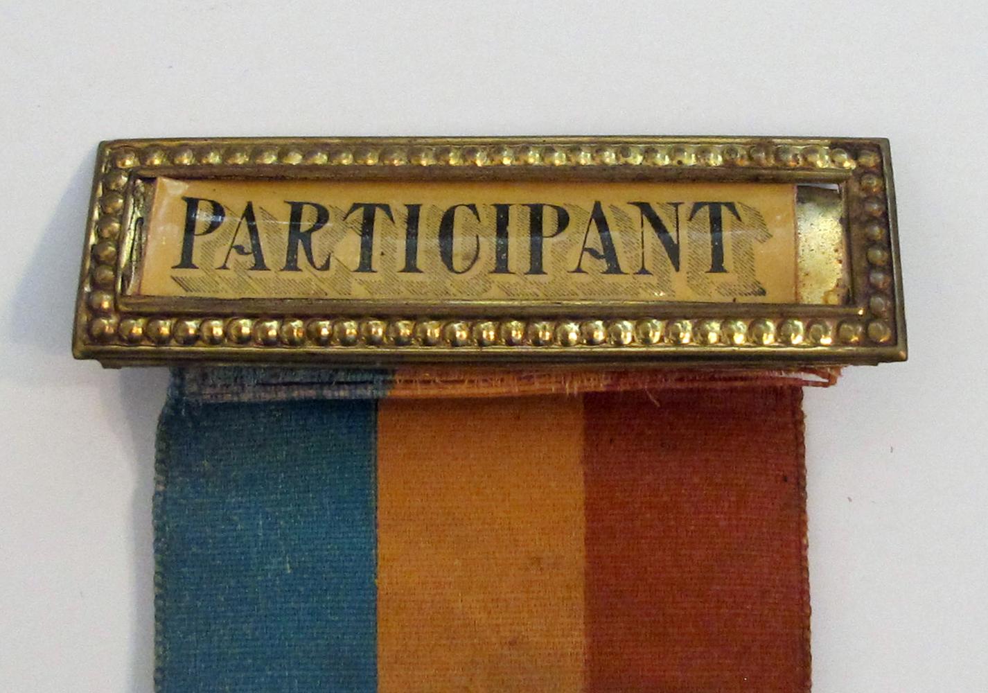 American San Francisco Panama-Pacific Exposition of 1915 Souvenir Banner & Entrance Badge
