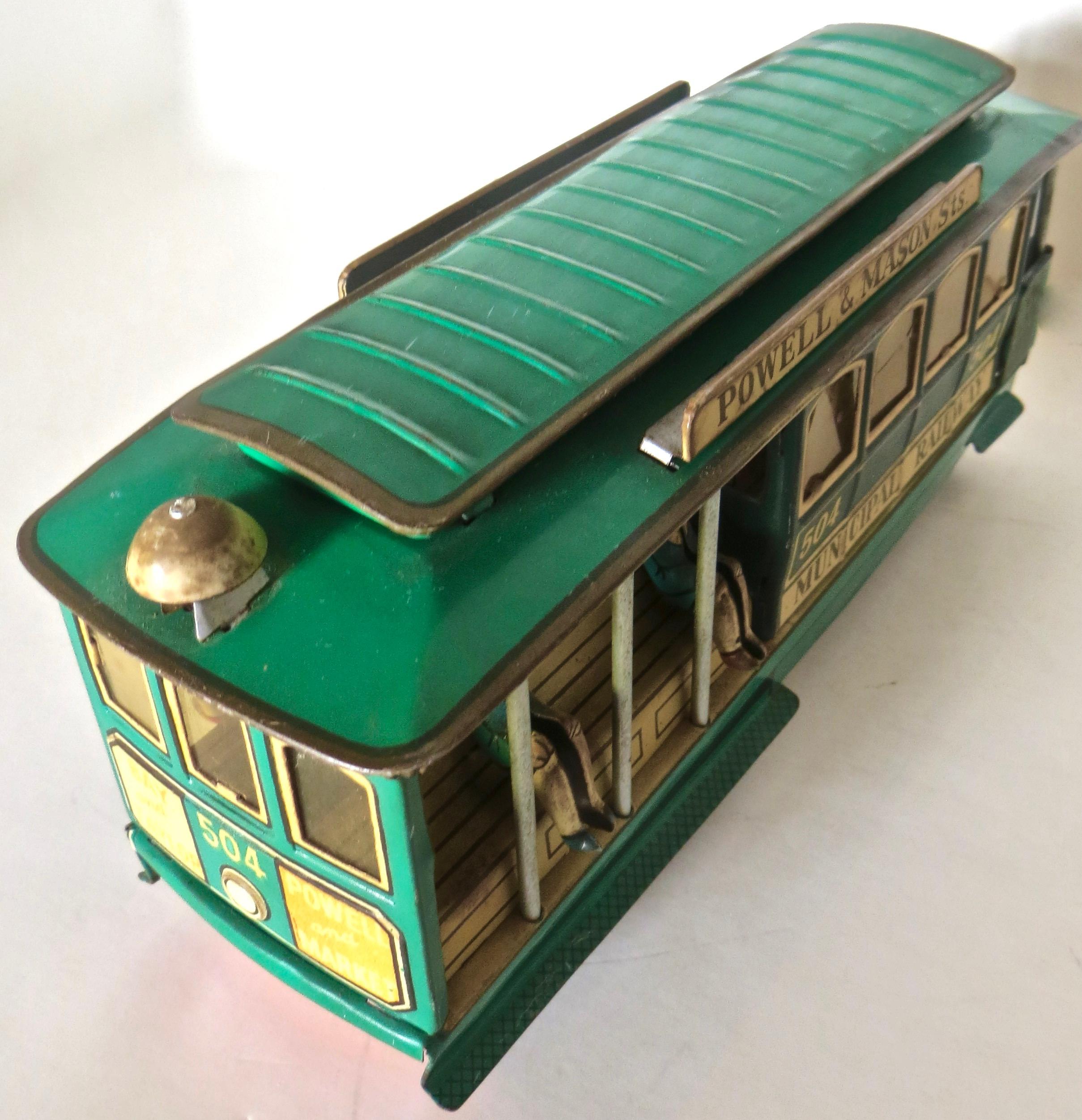 Metalwork San Francisco Trolley Toy Friction Car. Japan, circa 1950s For Sale