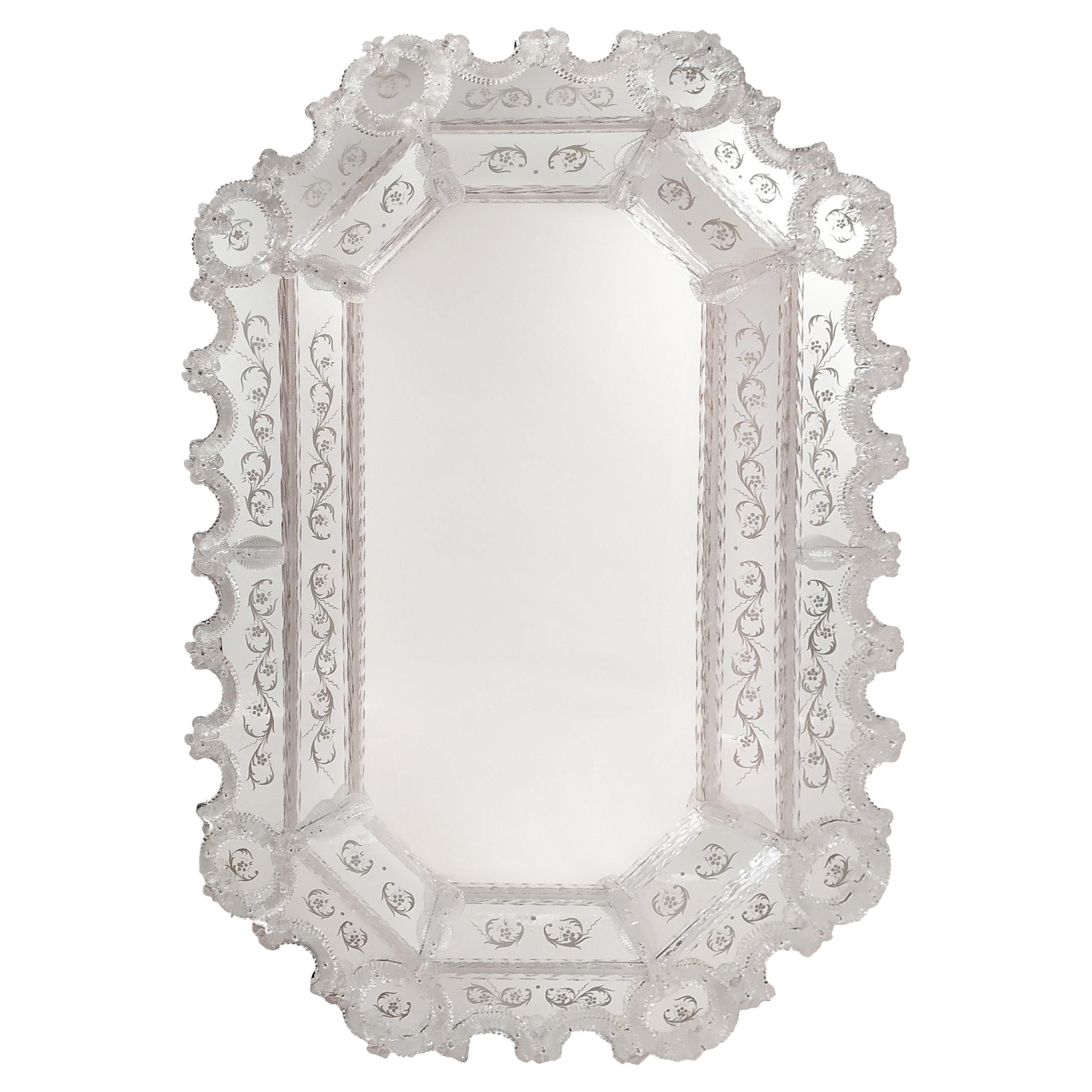 "San Francisco" Venetian Mirror in Murano Glass by Fratelli Tosi For Sale
