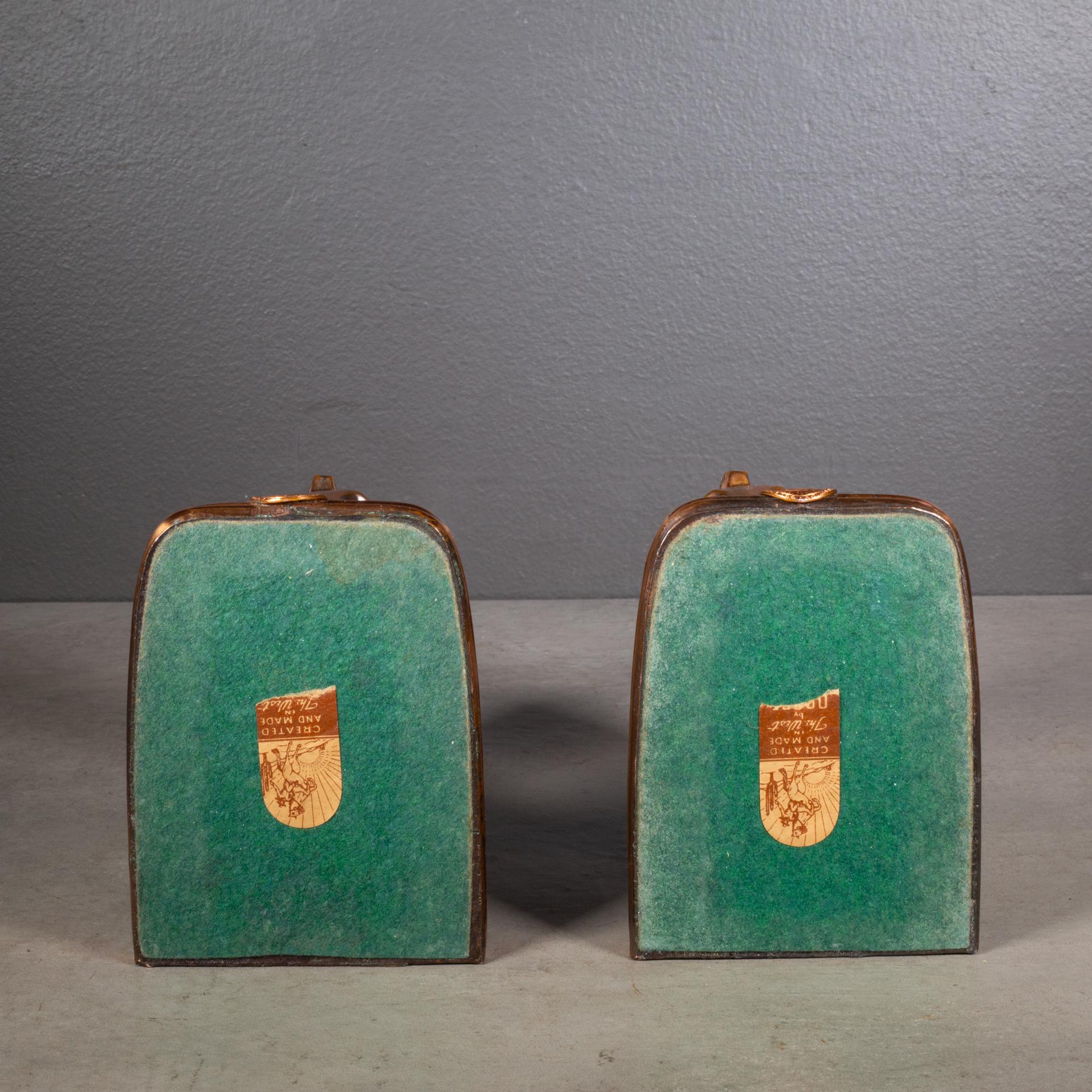 Bronze San Francisco World's Fair Trojan Horse Bookends by Dodge Inc. c.1939 For Sale