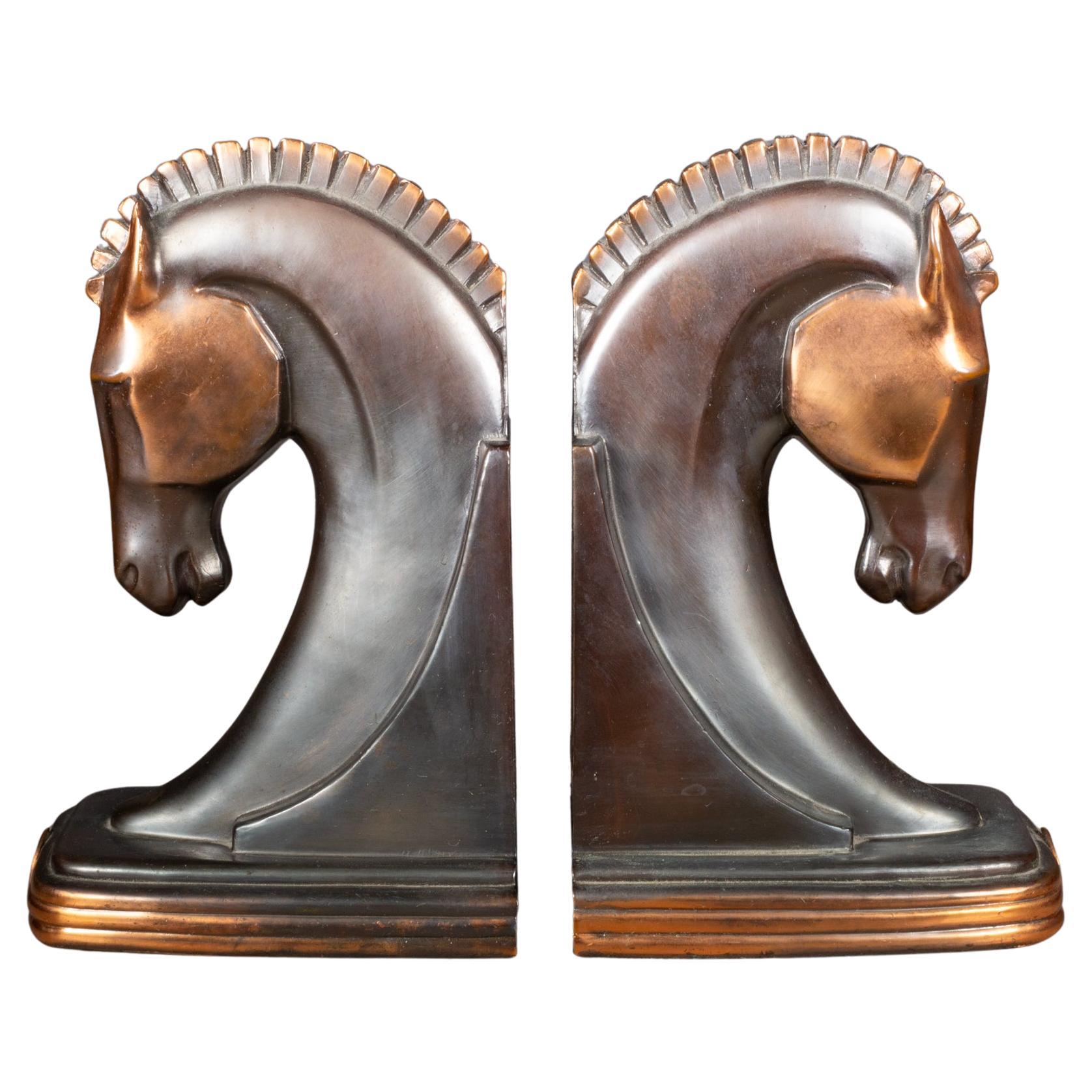 San Francisco World's Fair Trojan Horse Bookends by Dodge Inc. c.1939 For Sale