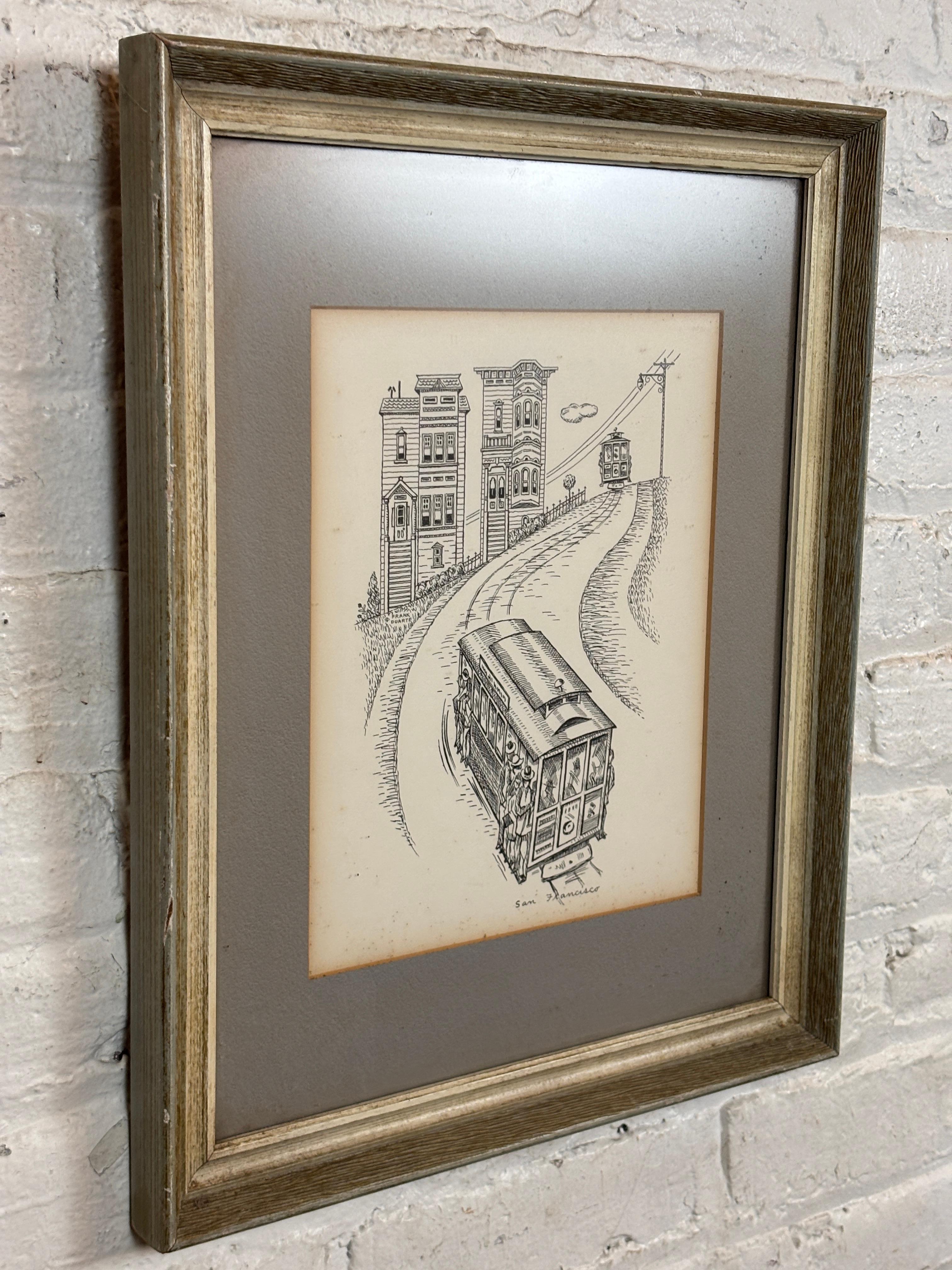 Este dibujo finamente detallado de San Francisco por Frank Duarte muestra un estilo clásico de representación arquitectónica. Este dibujo hace referencia a estilos arraigados en la Ilustración Arquitectónica. El detallado trabajo de líneas y la