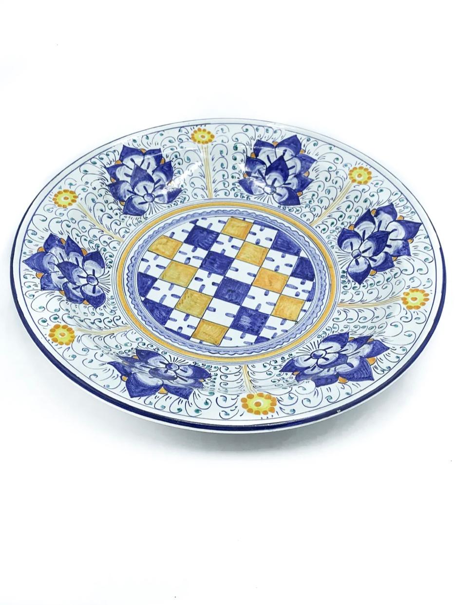 Mid-Century Modern San Gimignano Italian Ceramic Plate from the 1970s For Sale