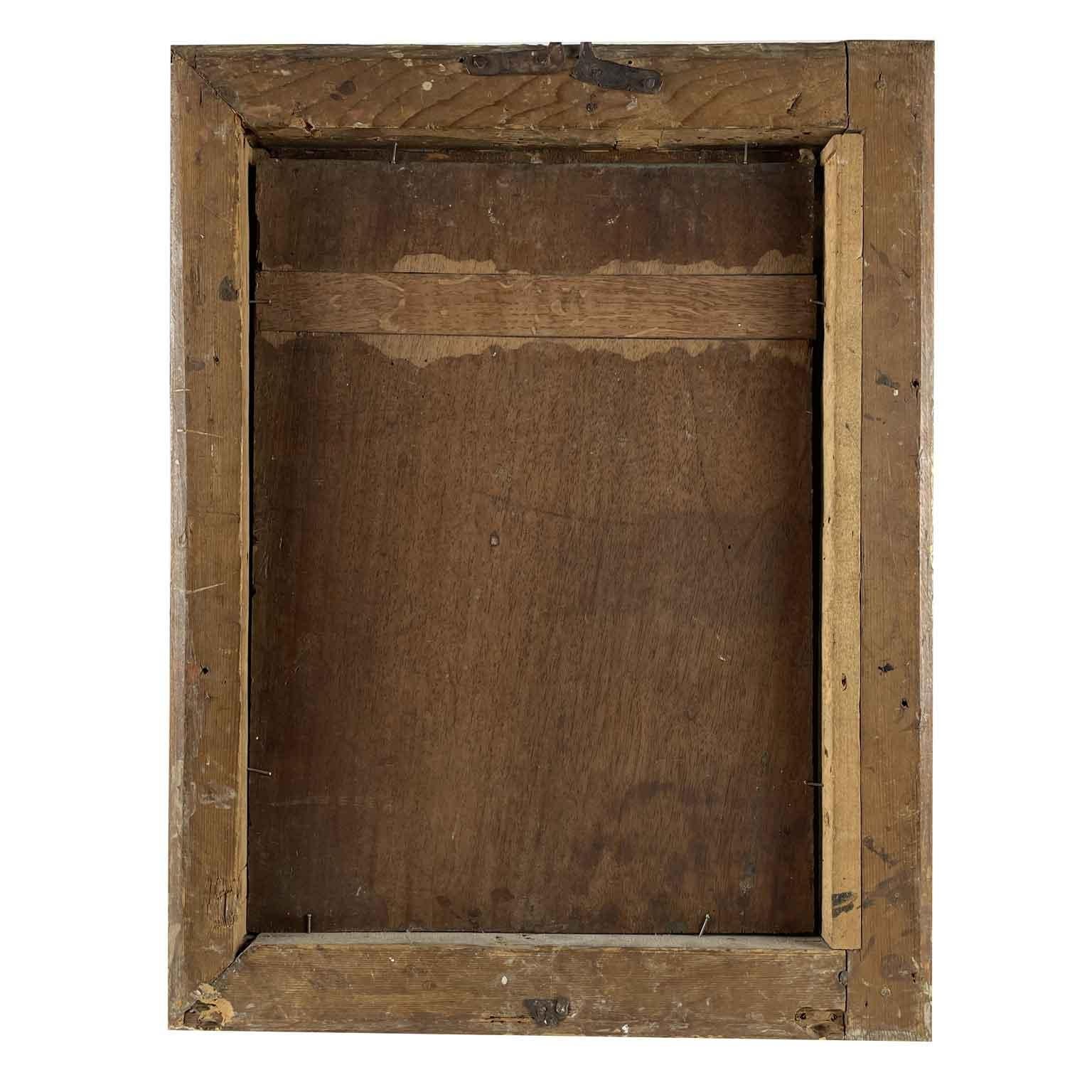 San Giorgio e Il Drago Scuola Italiana Inizi 1700 Dipinto a Olio Su Rovere 2