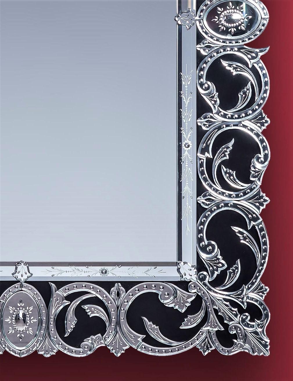 Autre Miroir en verre de Murano « San Trovaso », style français 800 par Fratelli Tosi, fabrication artisanale en vente