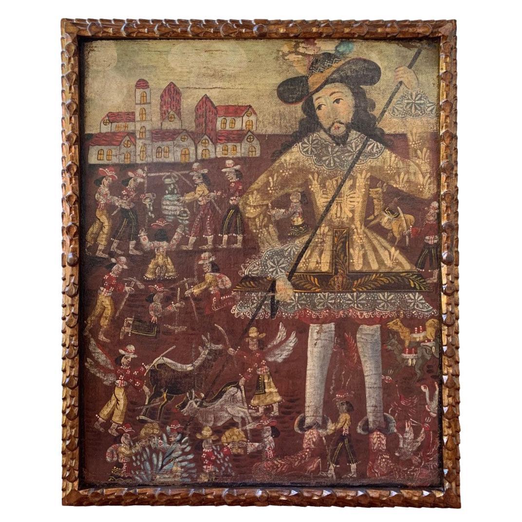 San Isidoro Isidro Labrador Escuela Cusqueña Colonial Española del Siglo XIX