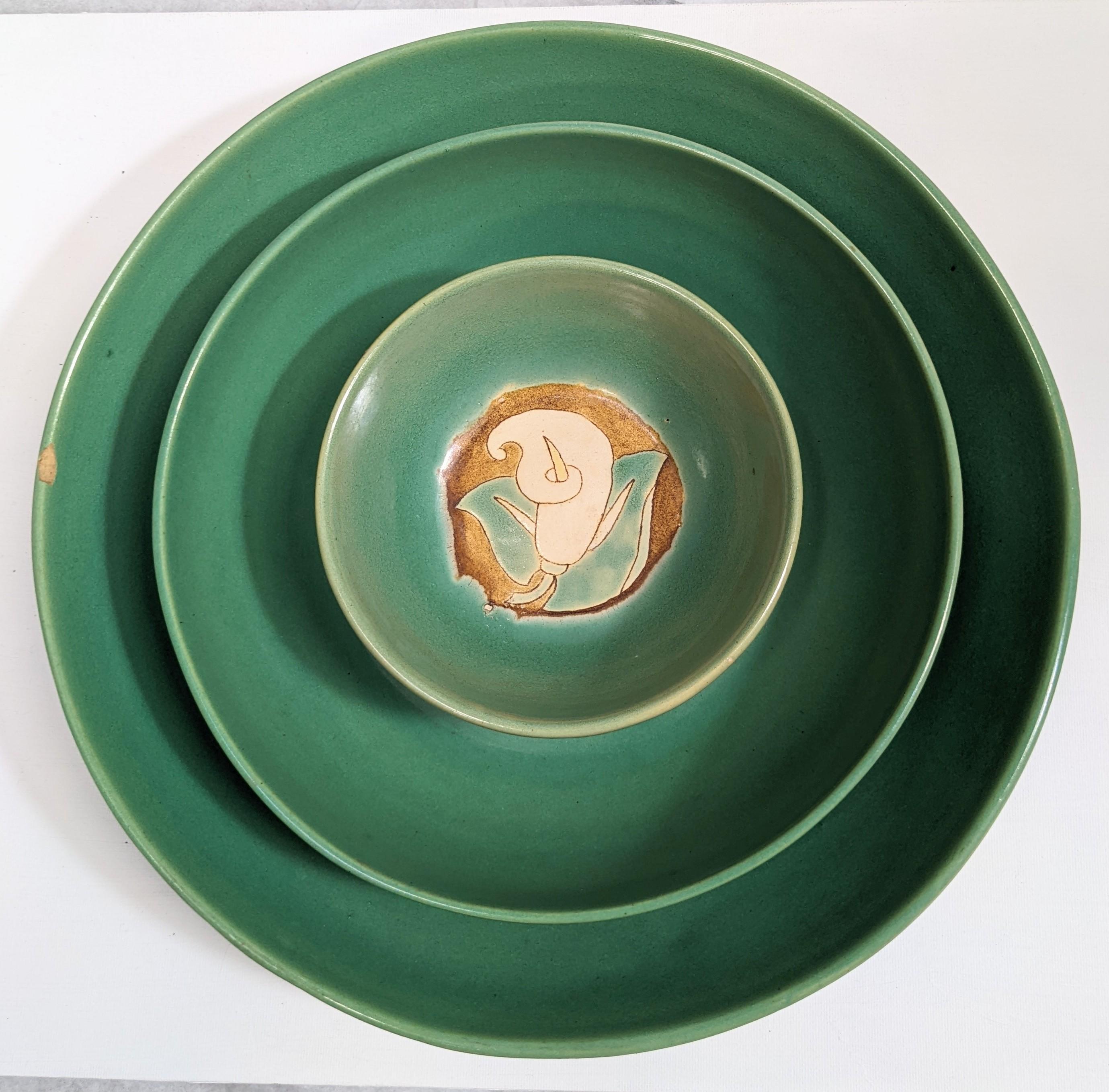 Art Deco San Jose Mission Pottery Bowls