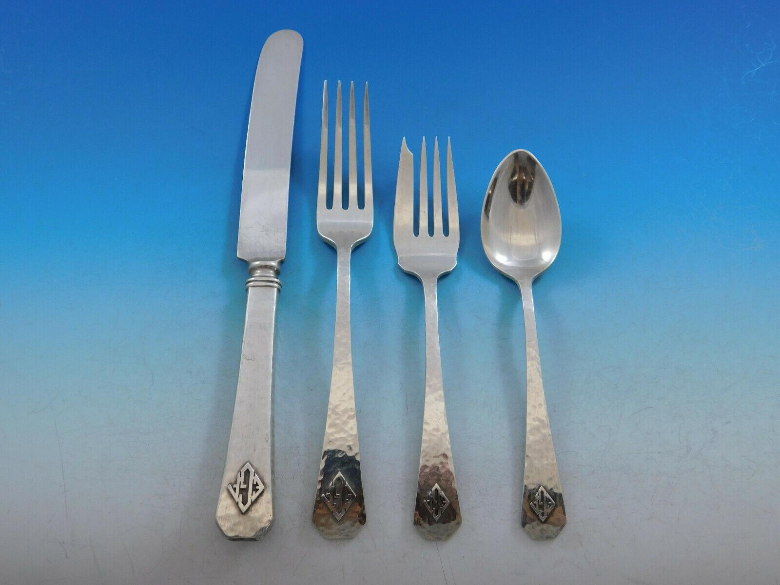 San Juan by Wallace Sterling Silver Flatware Set Service 104 Pcs in Fitted Chest In Excellent Condition In Big Bend, WI