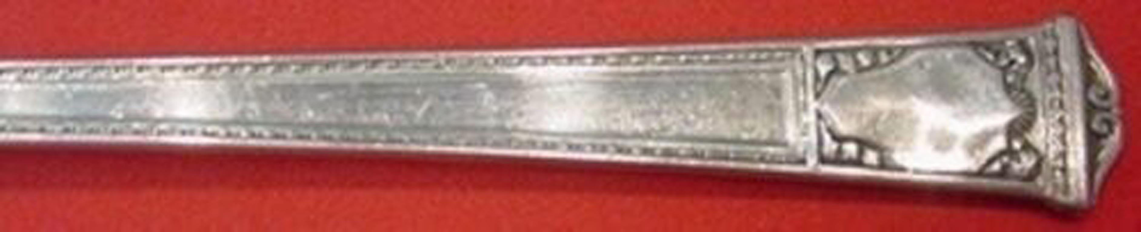 Sterling silver flat handle butter spreader, 6