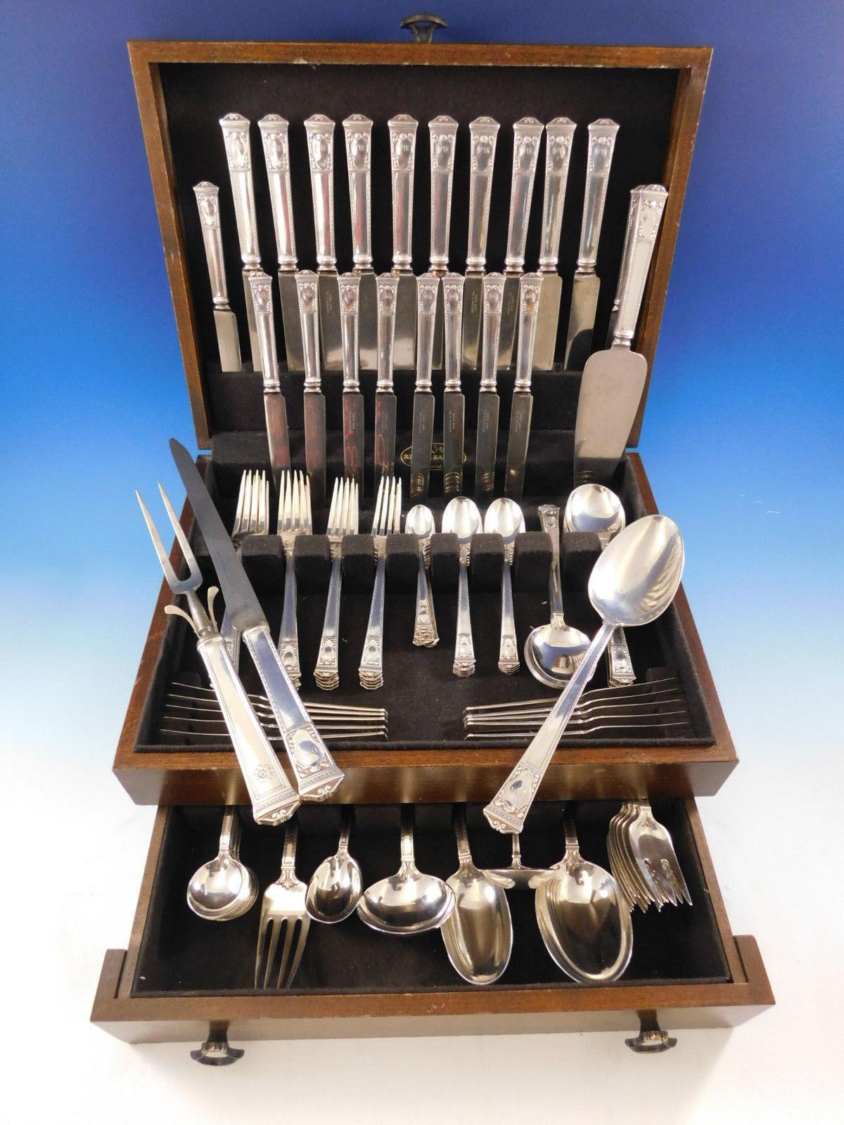 Monumental San Lorenzo by Tiffany & Co. Sterling Silver flatware set - 110 pieces. This set includes:

10 Knives, 9 3/8