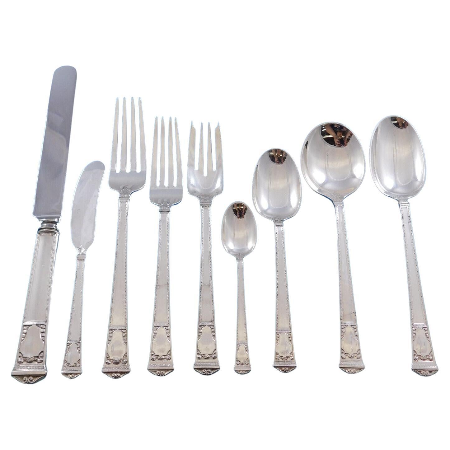 San Lorenzo by Tiffany and Co Sterling Silver Flatware Service Set 222 pieces For Sale