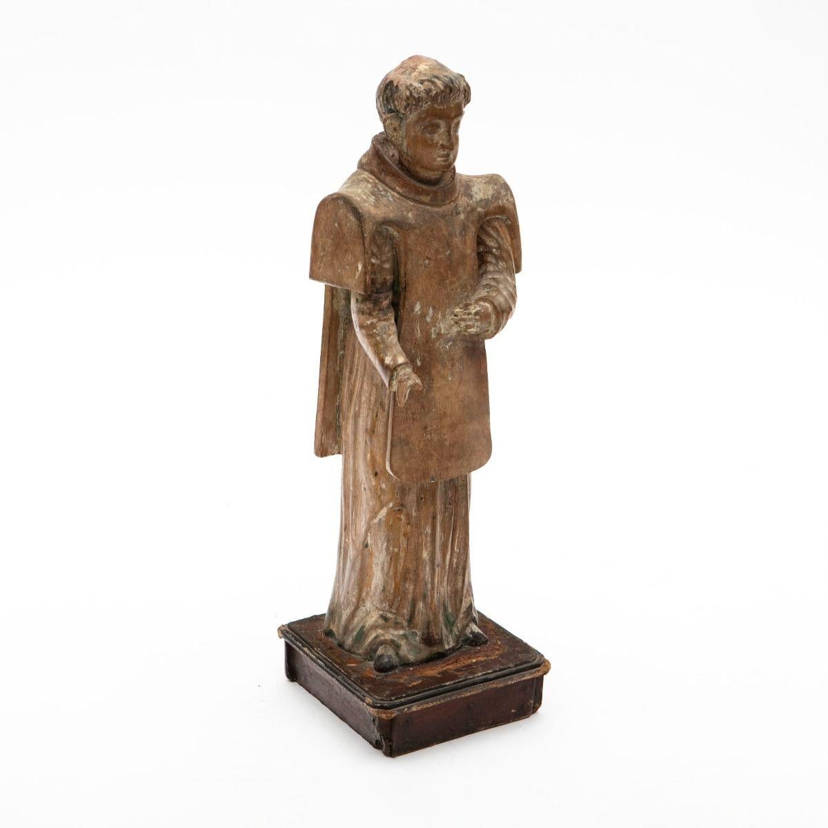 Autre San Lorenzo : figure sculptée en bois, vers 1800 en vente