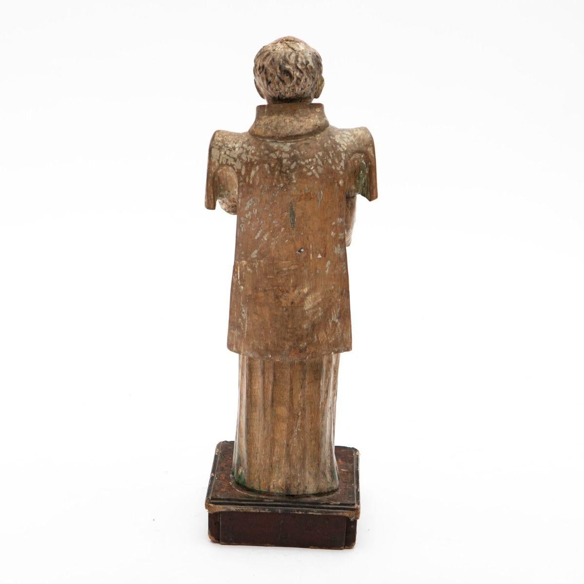 Sculpté à la main San Lorenzo : figure sculptée en bois, vers 1800 en vente