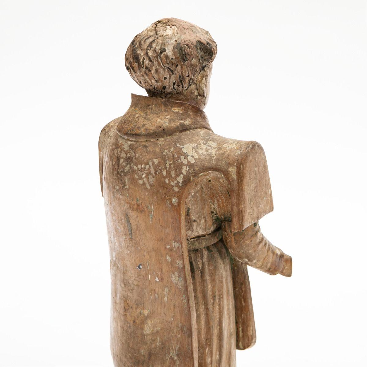 XIXe siècle San Lorenzo : figure sculptée en bois, vers 1800 en vente