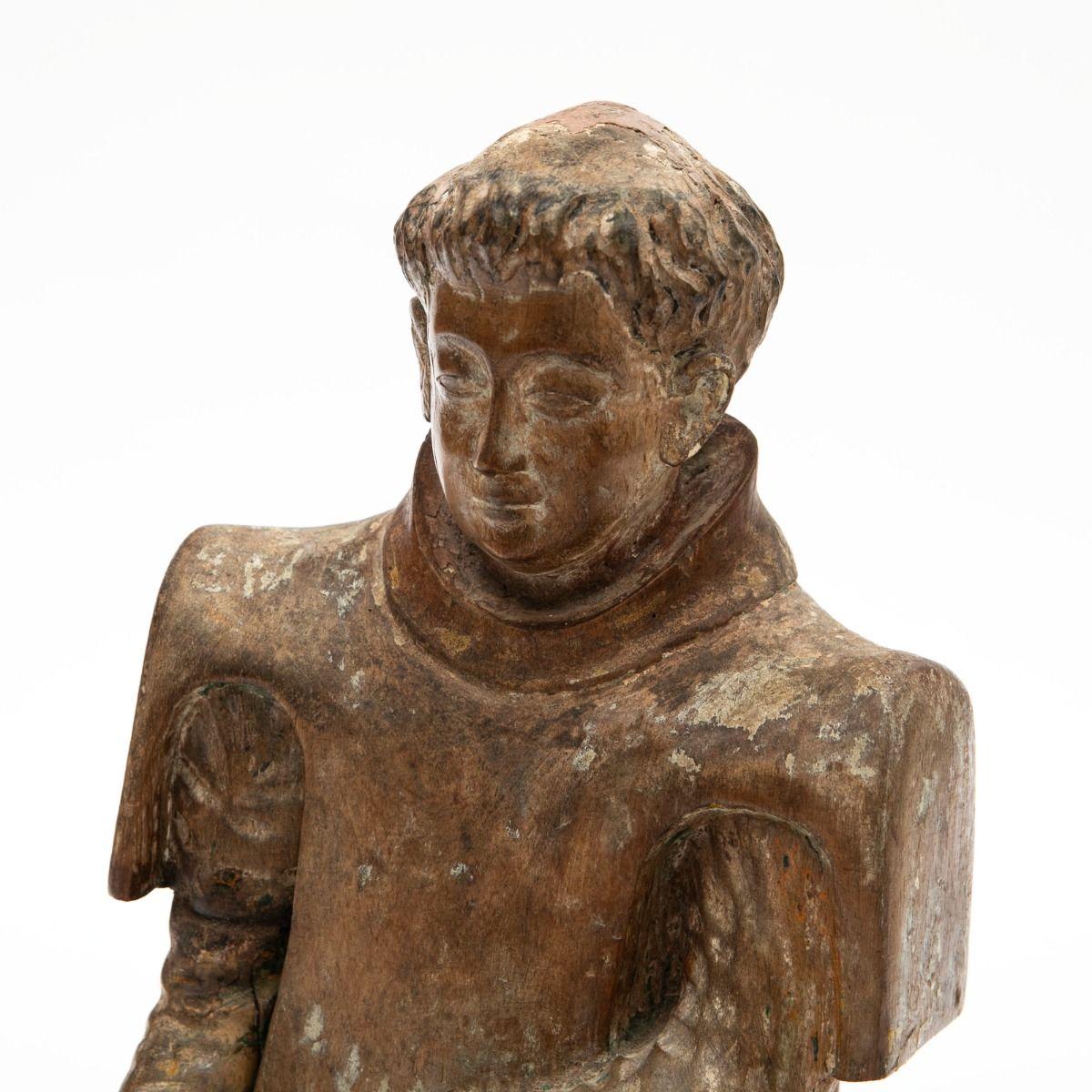Bois San Lorenzo : figure sculptée en bois, vers 1800 en vente