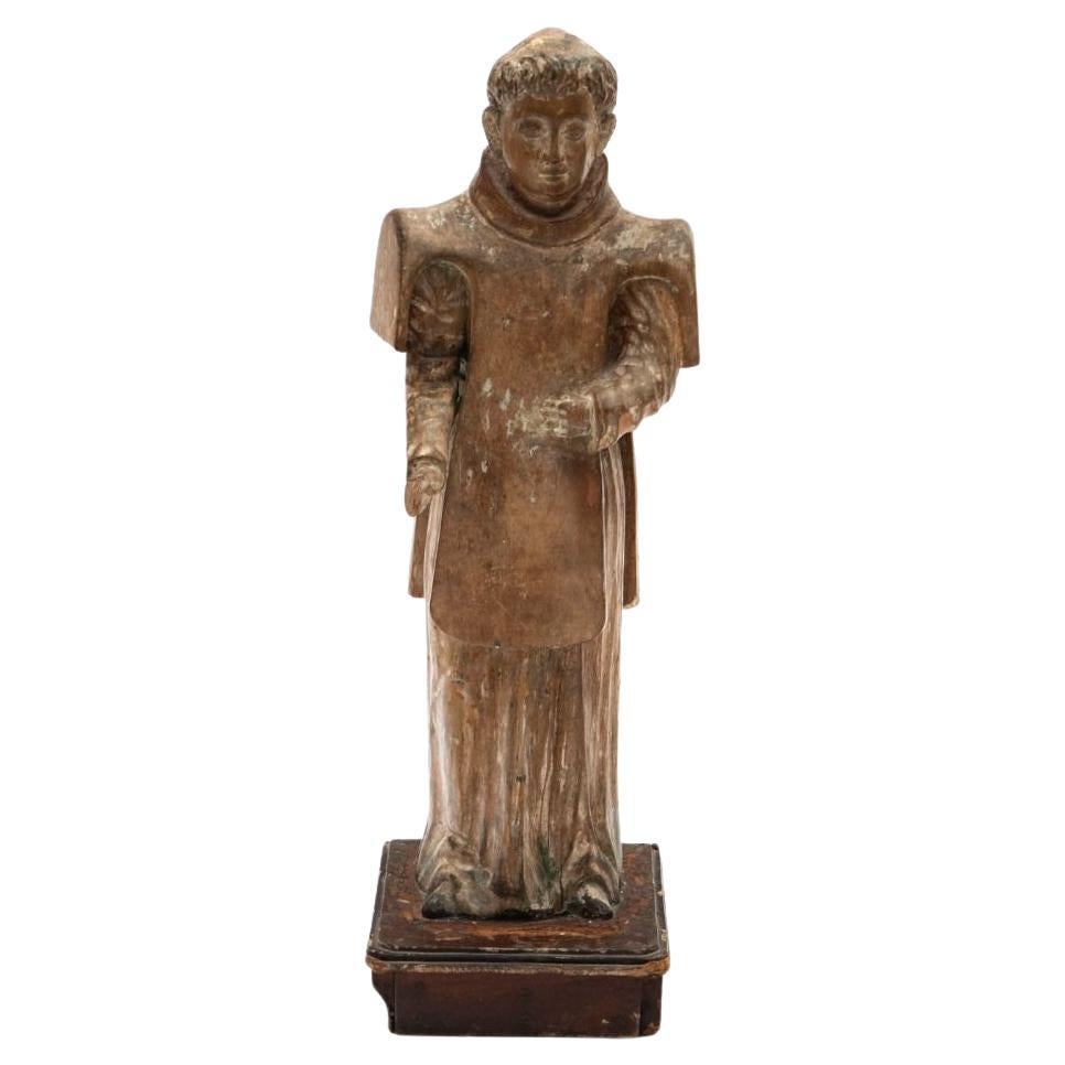 San Lorenzo: Wood carved figure, c 1800