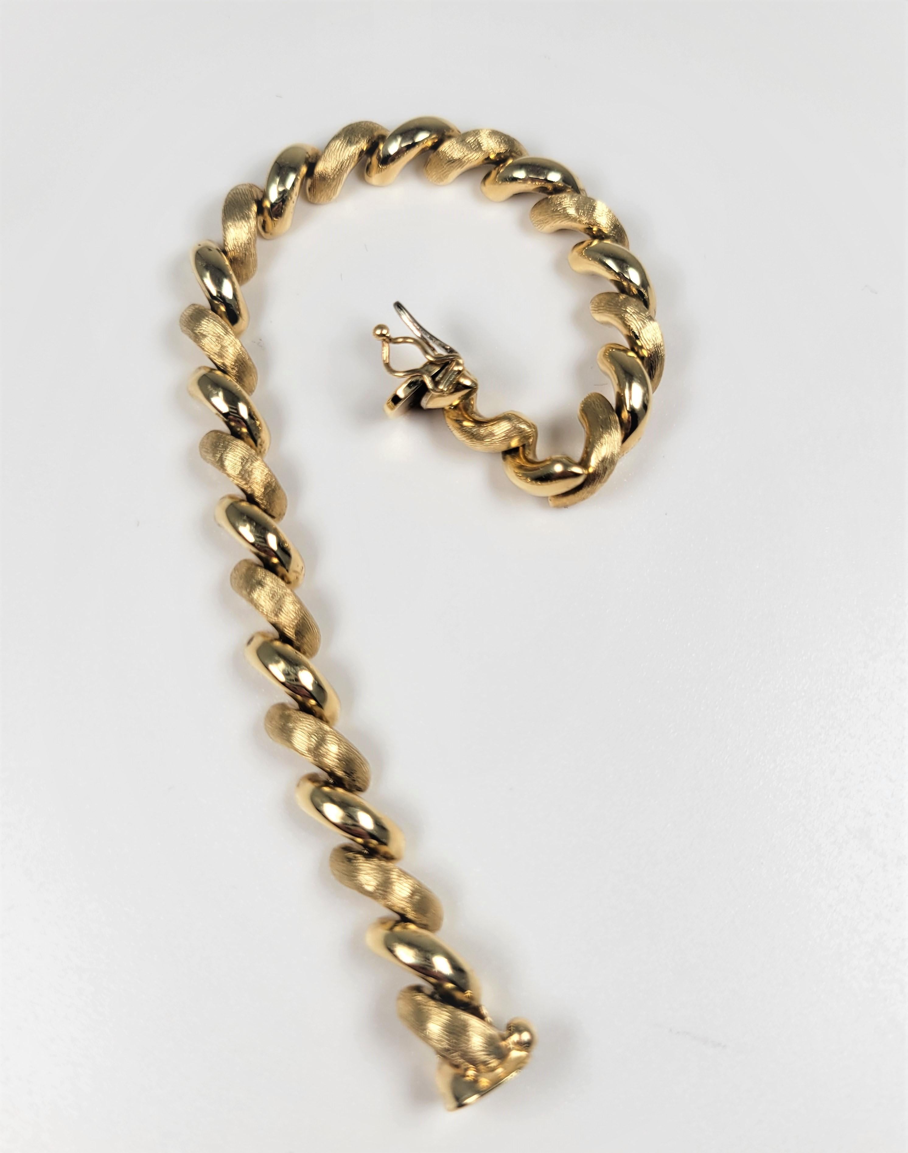 Women's or Men's San Marco Bracelet in 14 Karat Gold