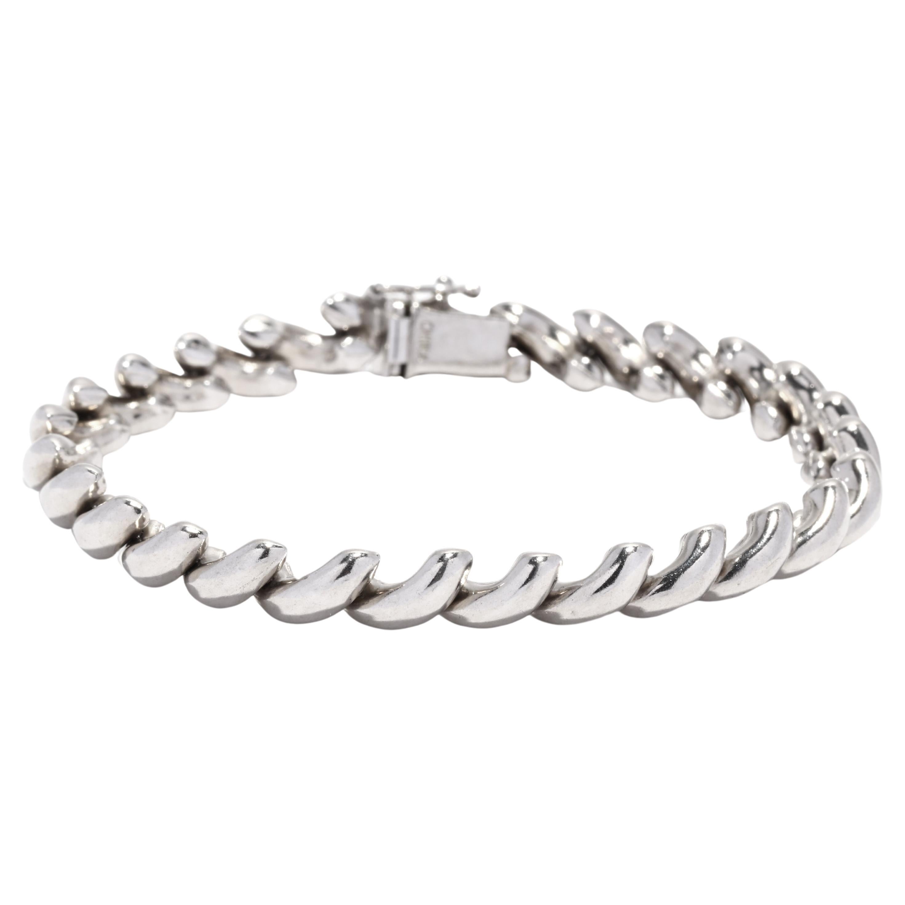 San MarCo Gliederarmband, Sterlingsilber, Gliederarmband mit Kette im Angebot