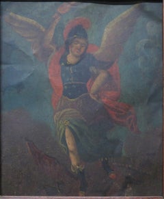 San Miguel (St. Michael) Mexican Retablo
