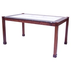"San Miniato" Walnut & Two-Tone Marble Dining Table by Montaperto Studios, 2021
