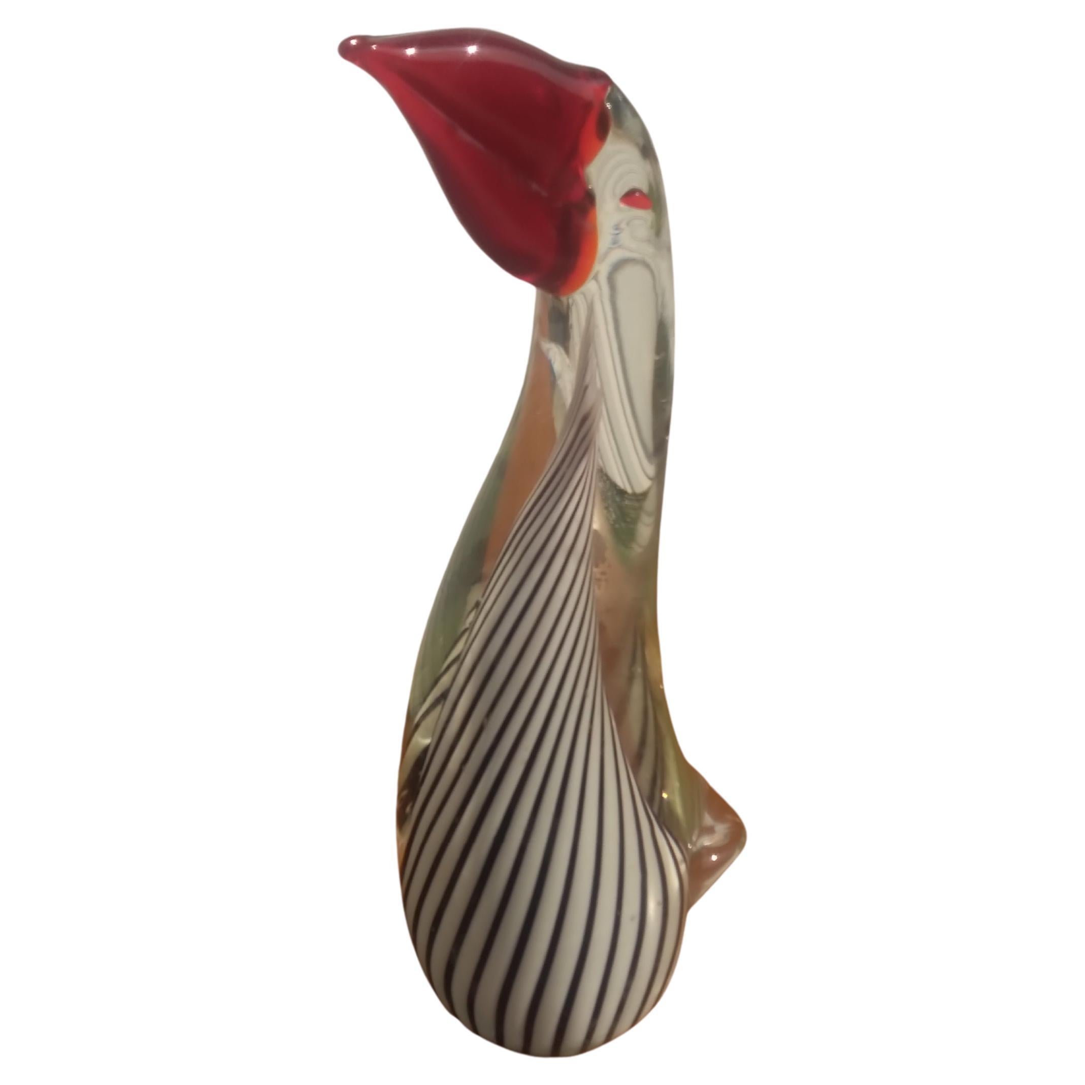 San Pazifischer Papagei aus mundgeblasenem Glas im Angebot